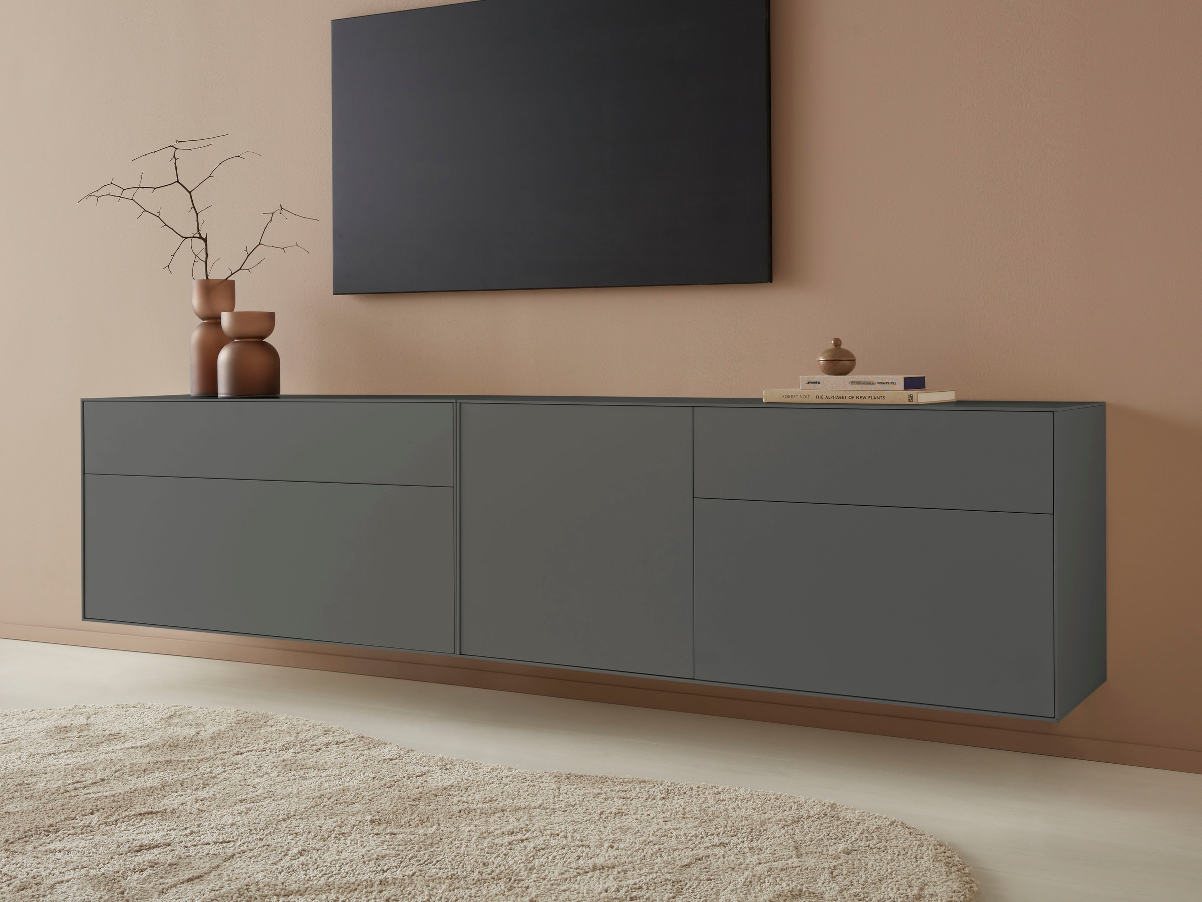 LeGer Home by Lena Gercke Lowboard »Essentials«, Breite: 127 cm, MDF lackiert, Push-to-open-Funktion