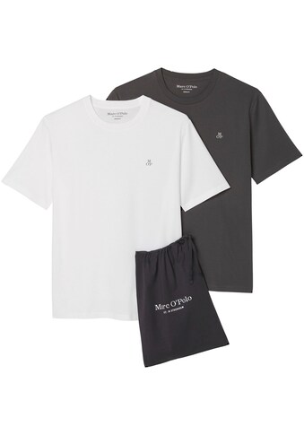 Marc O'Polo T-Shirt, (Set, 2 tlg.), mit kleinem Logo-Print kaufen