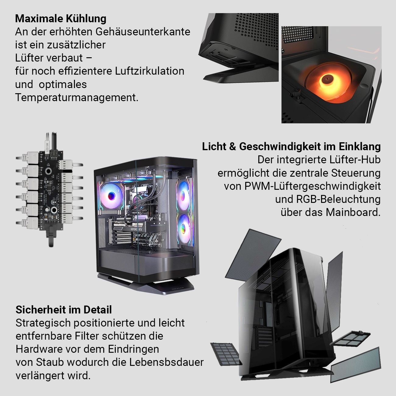 Cougar Gaming-PC »FV270 BK 7499«, Windows 11, DDR5 RAM