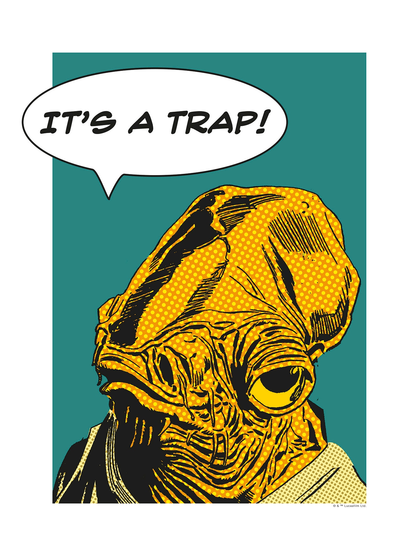 Komar Bild »Star Wars Classic Comic Quote Ackbar« Star Wars 1 Stk. tlg. Wandbild zur Dekoration im Kinderzimmer - ohne Rahmen