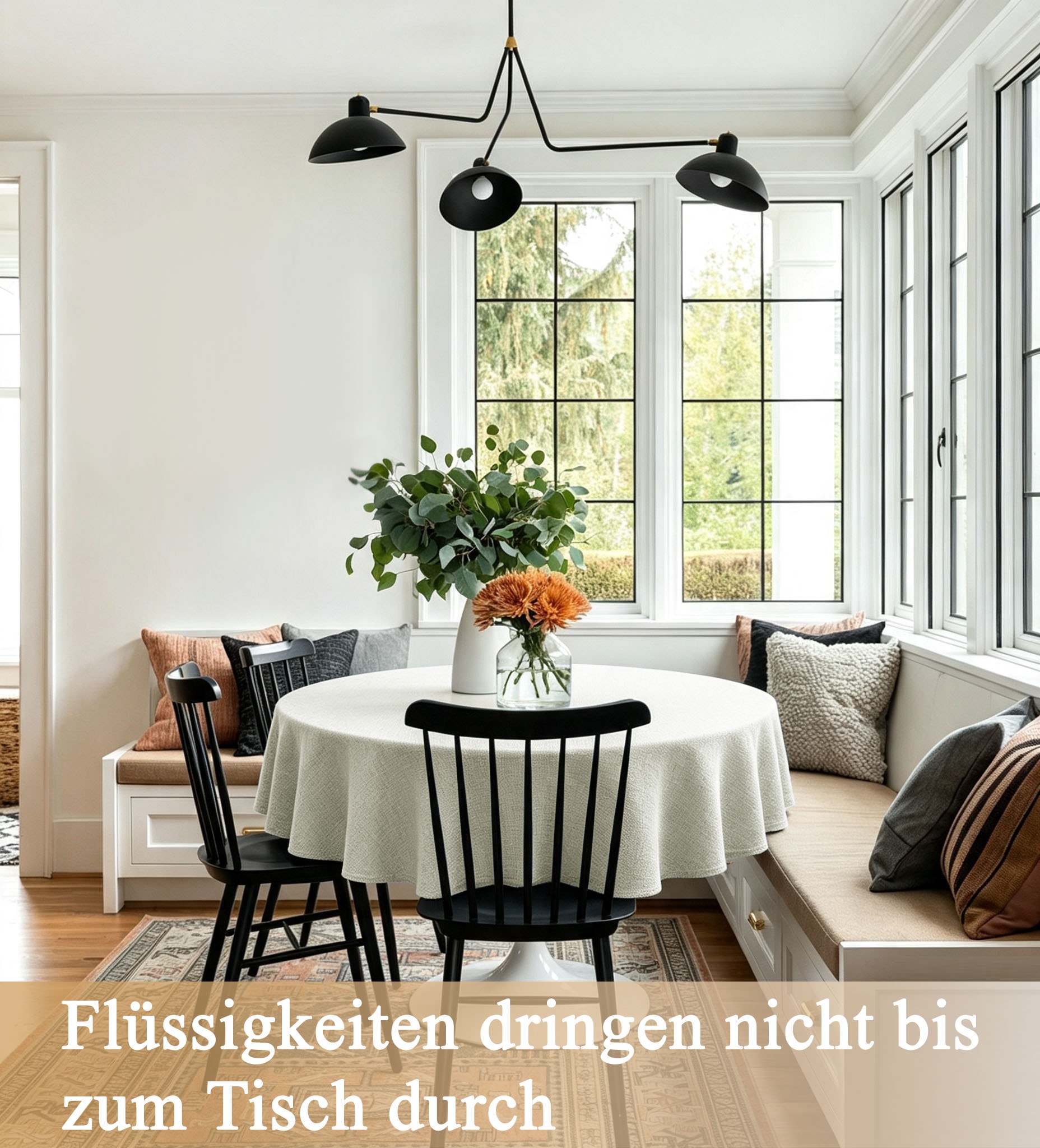 OTTO home Tischdecke "Ozzie in eckig und rund" Formstabil & pflegeleicht, eckig oder rund, Dekoration