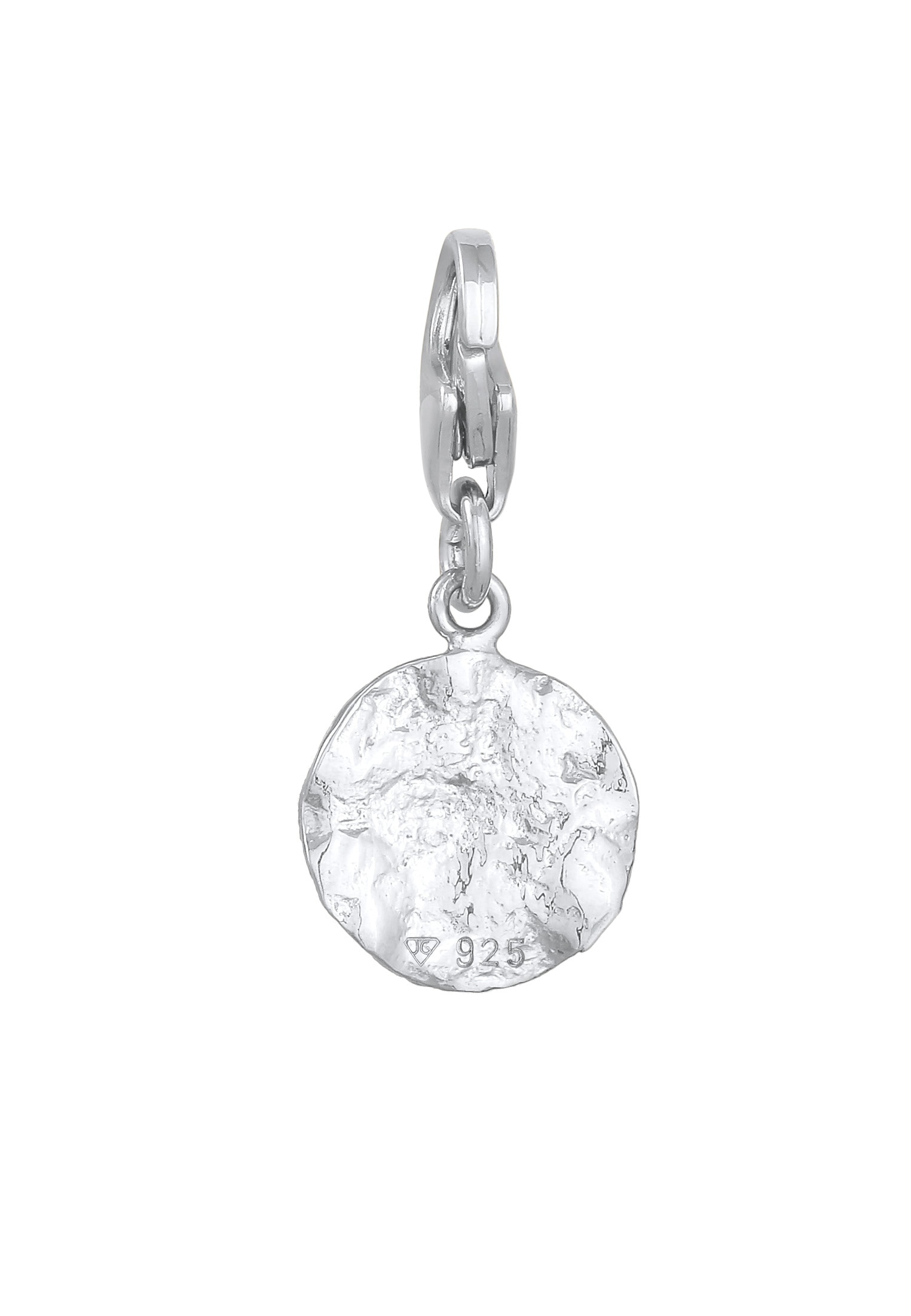 Nenalina Charm-Einhänger »Charm Disc Plättchen Rund gewellt 925 Silber«