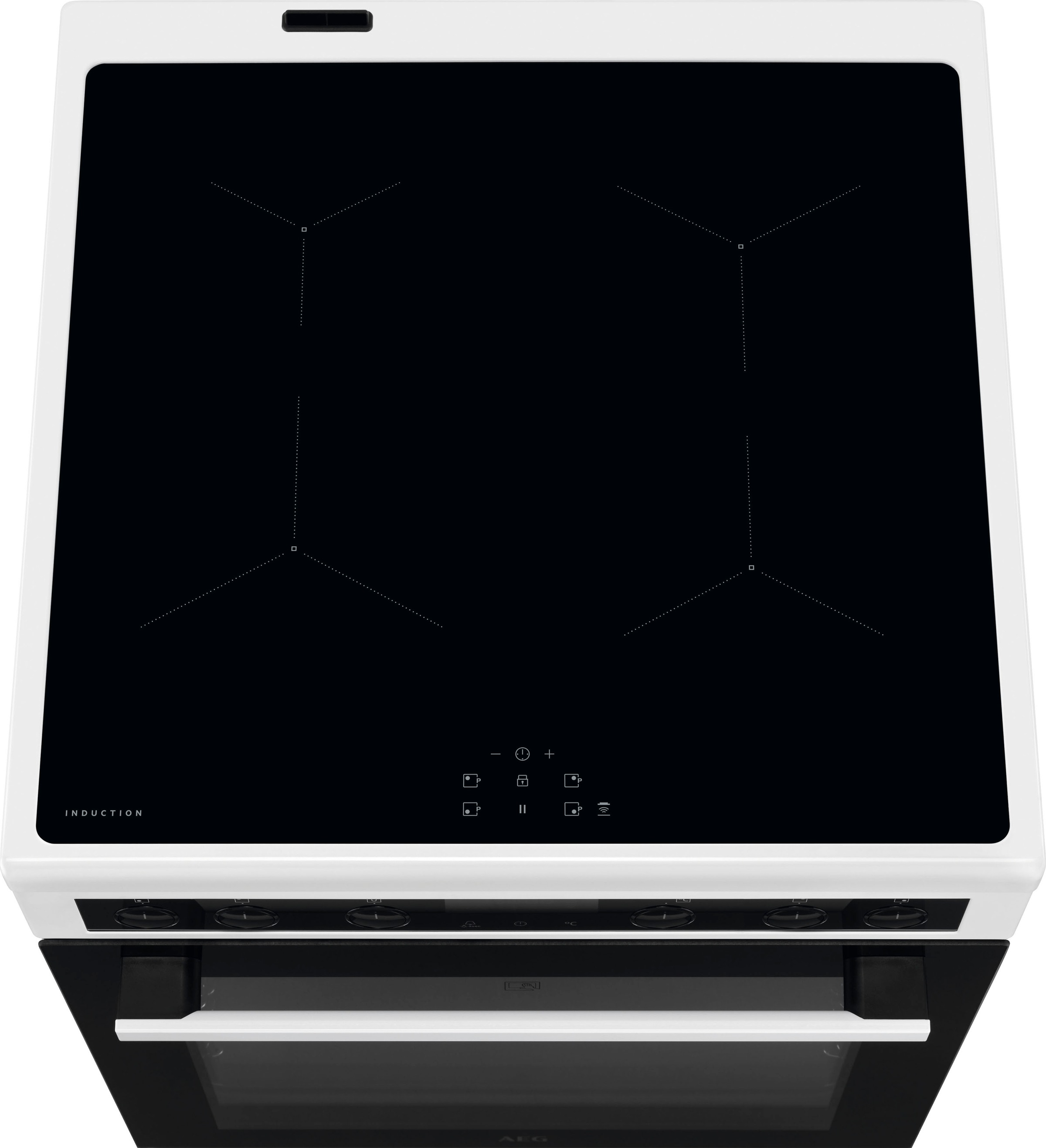 AEG Induktions-Standherd »CIB6642BBW«, mit 2-fach-Teleskopauszug, SteamBake – mit Feuchtigkeitszugabe, Hob²Hood - Funktion