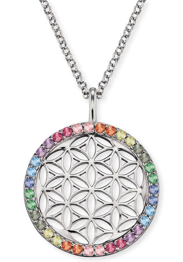 Engelsrufer Kette mit Anhänger "Lebensblume" mit Zirkonia (synth.)