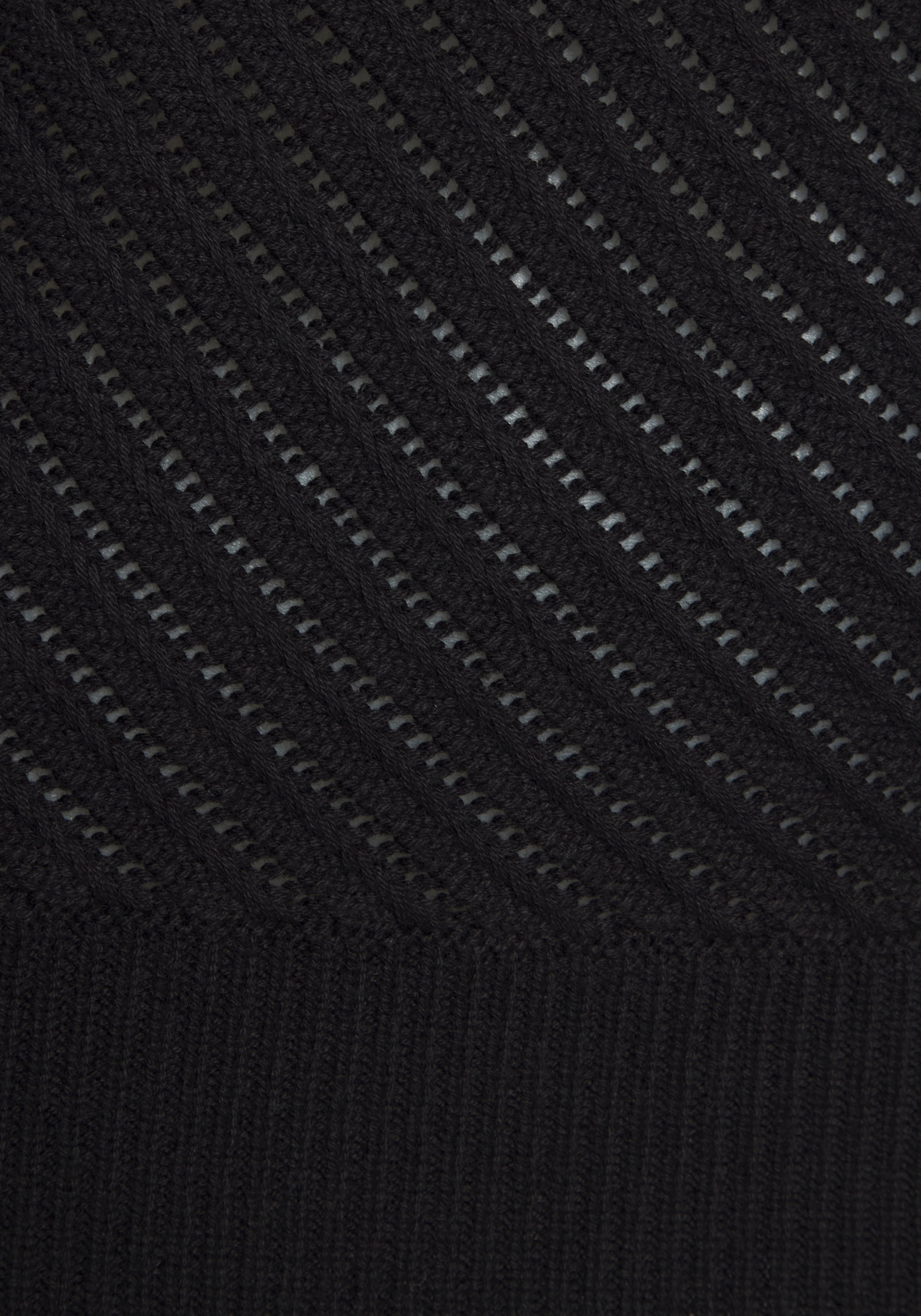 LASCANA 3/4 Arm-Pullover mit diagonalem Strickmuster