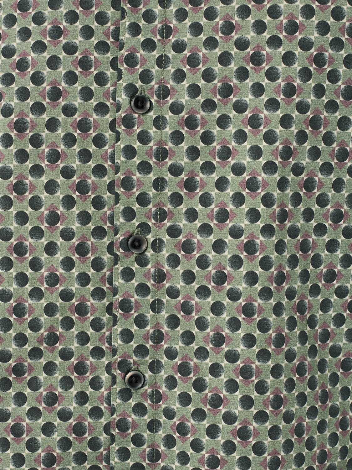 NO EXCESS Langarmhemd mit grafischem Allover-Muster