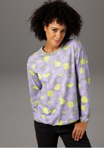 Aniston CASUAL Sweatshirt, mit gestreiften Bündchen - NEUE KOLLEKTION kaufen