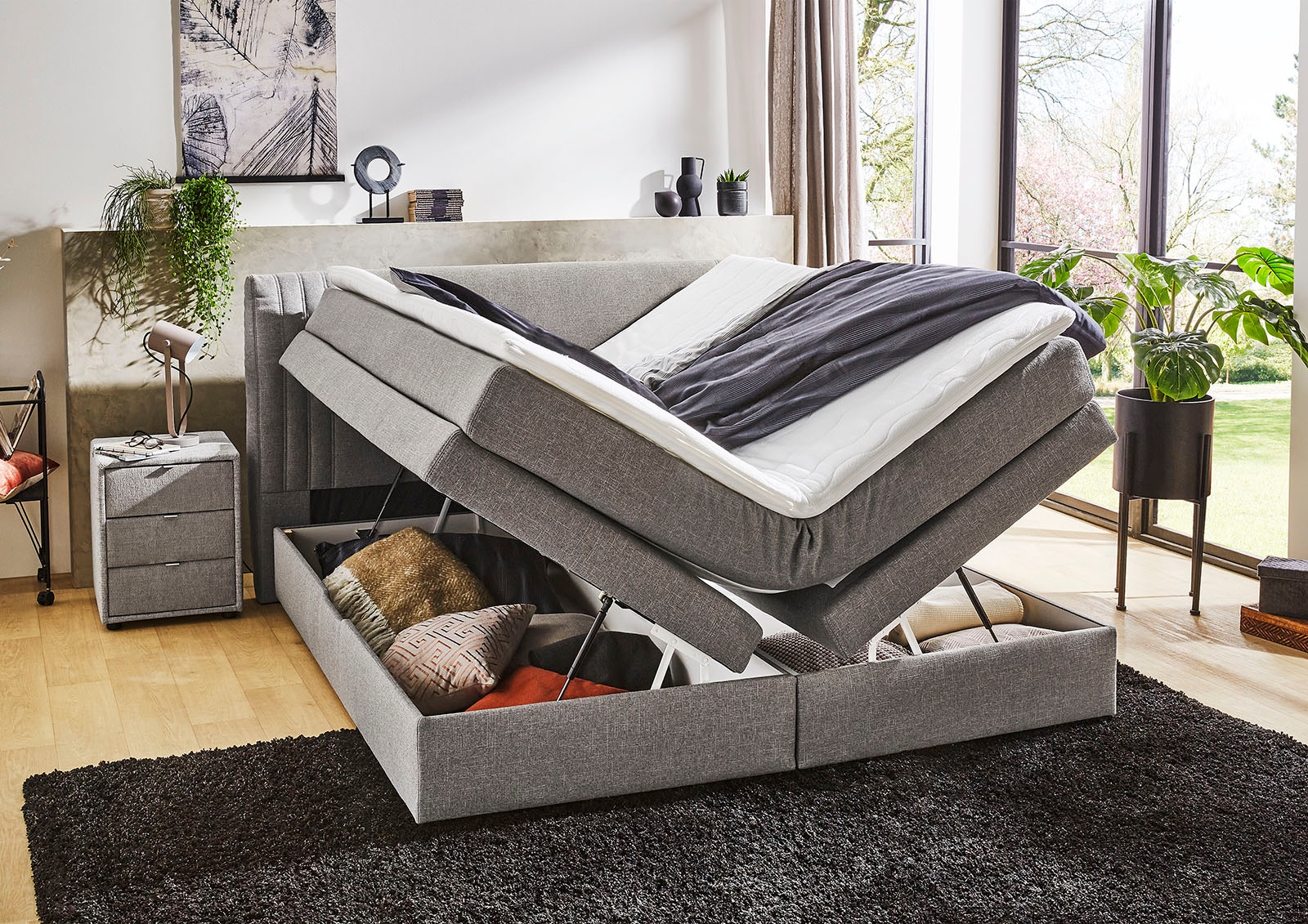 Jockenhöfer Gruppe Boxspringbett Amira, mit Bettkasten und Topper