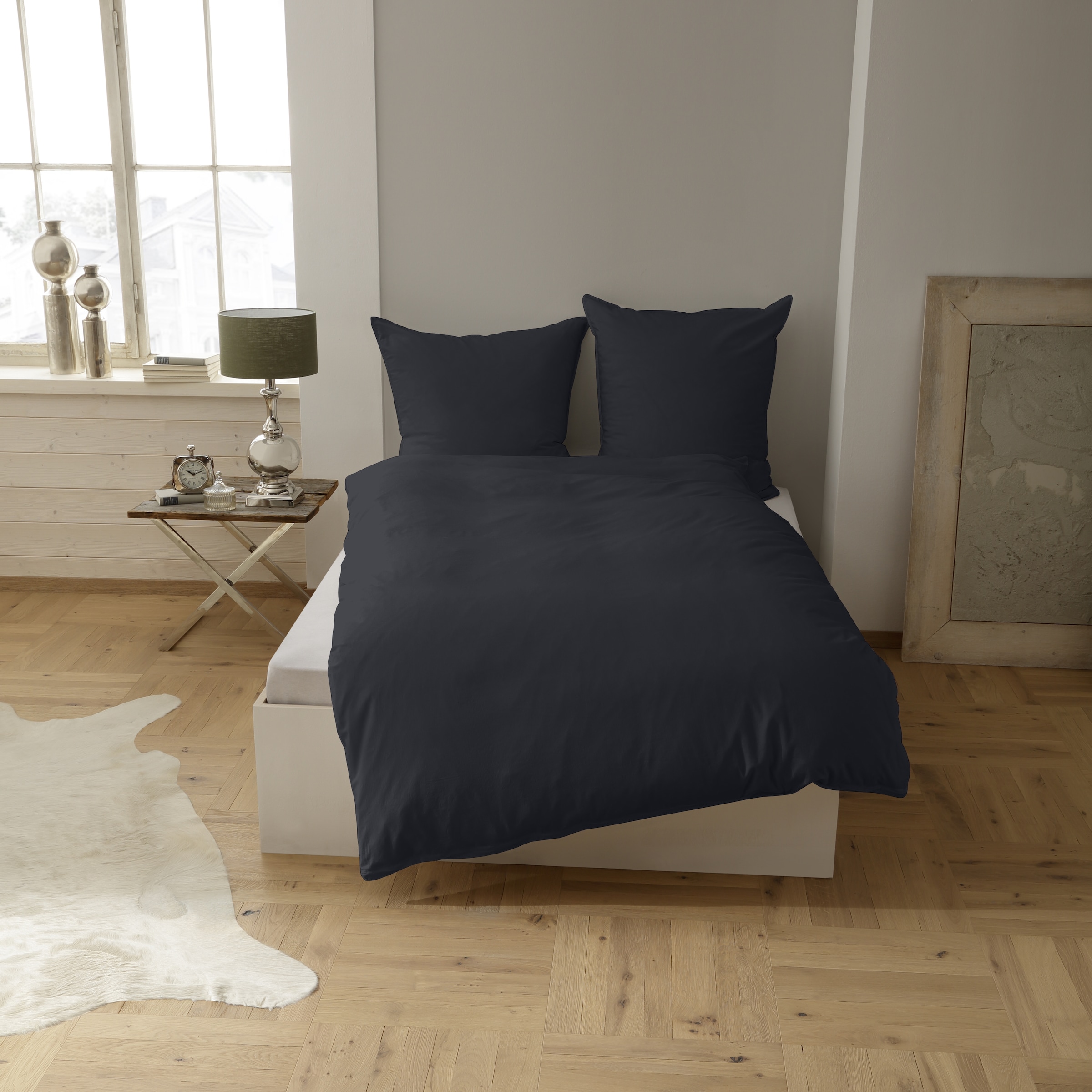 CASATEX Bettwäsche »Uni«, Uni Design, Reißverschluss, tolle Farben