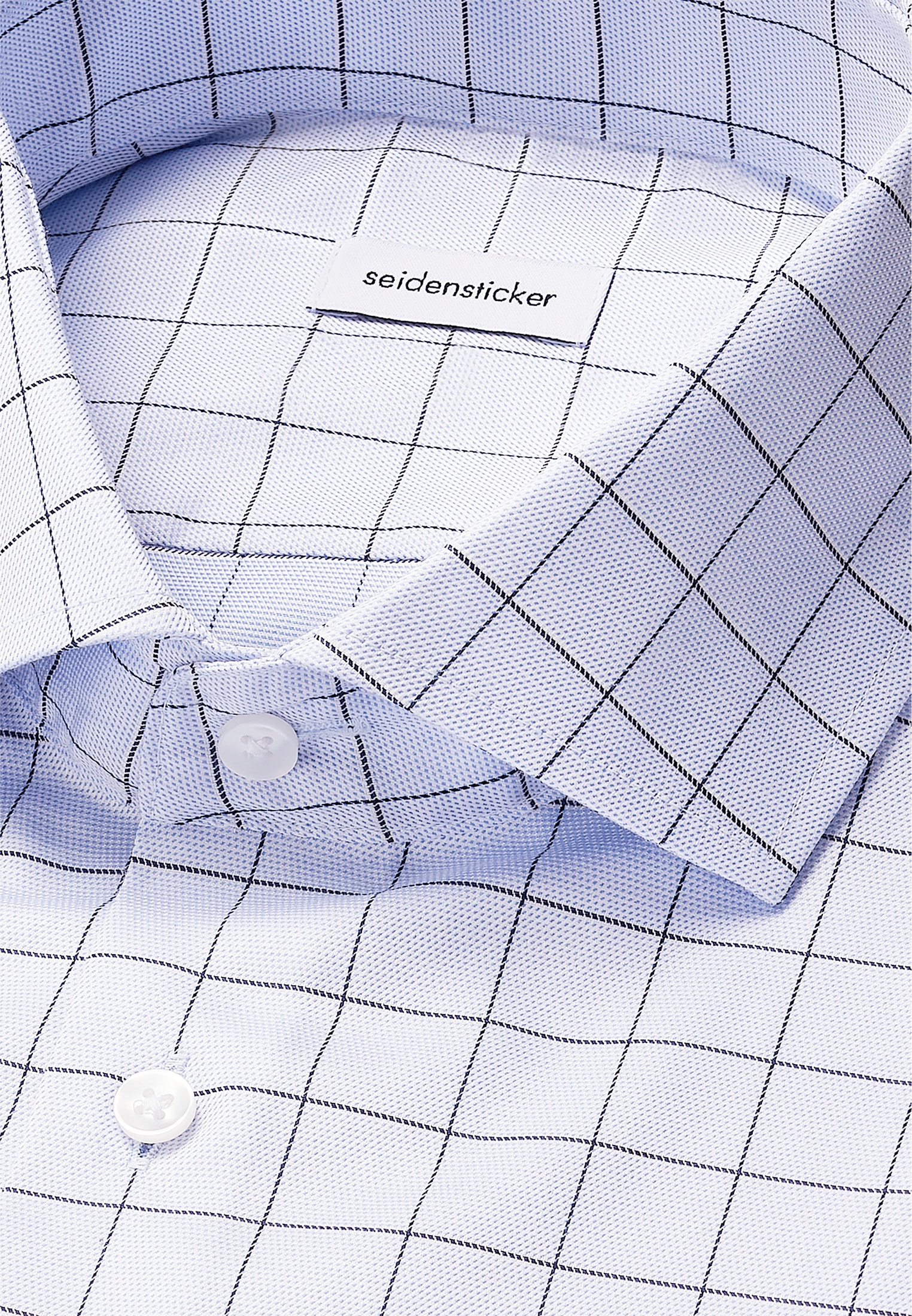 seidensticker Businesshemd »Schwarze Rose« Regular 1/1 Kentkragen Karo