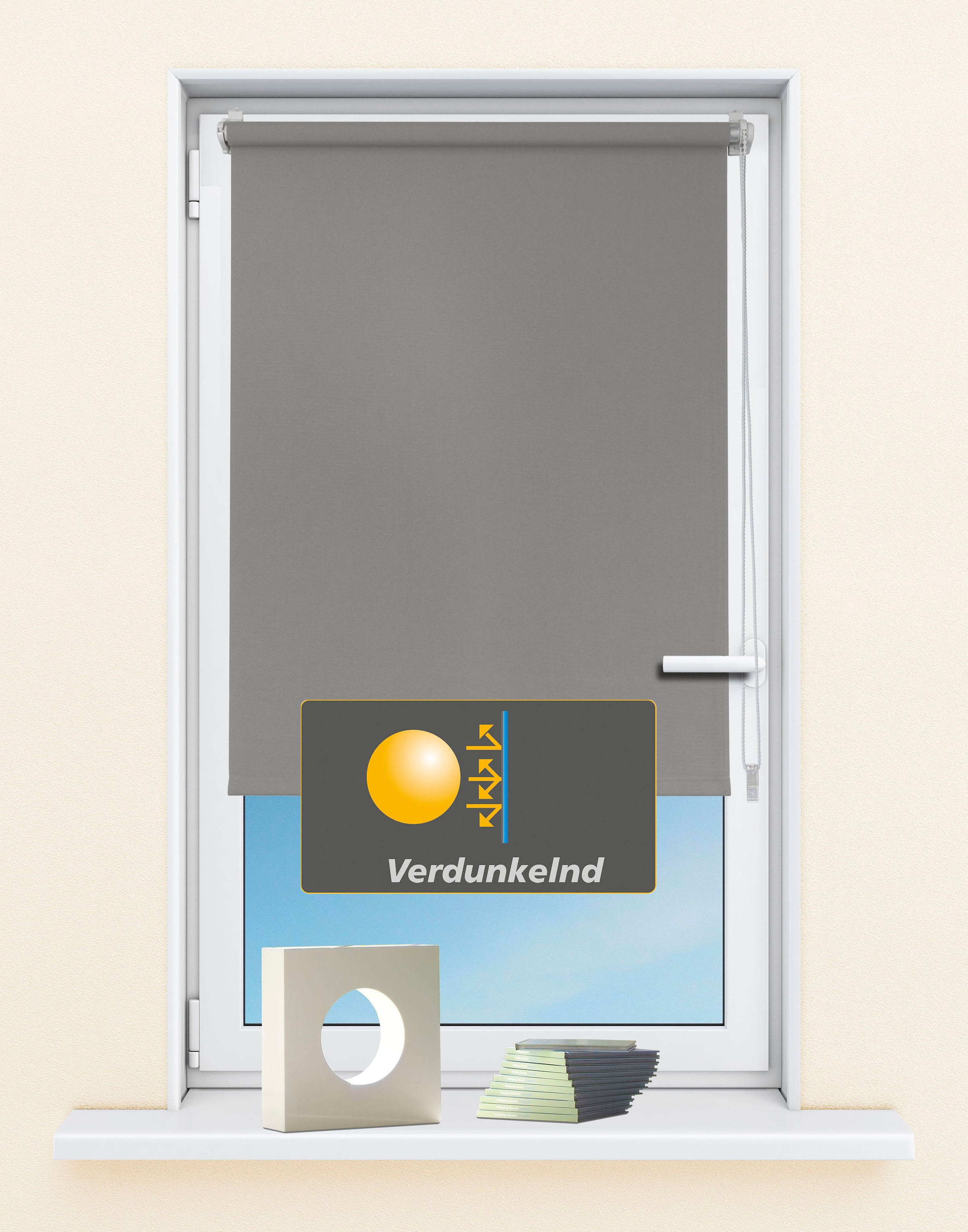 Kutti Seitenzugrollo "Seitenzugrollo Luna, verdunkelnd, Klemmfix, ohne Bohren, Fixmaß" verdunkelnd ohne Bohren Sichtschutz, Sonnenschutz