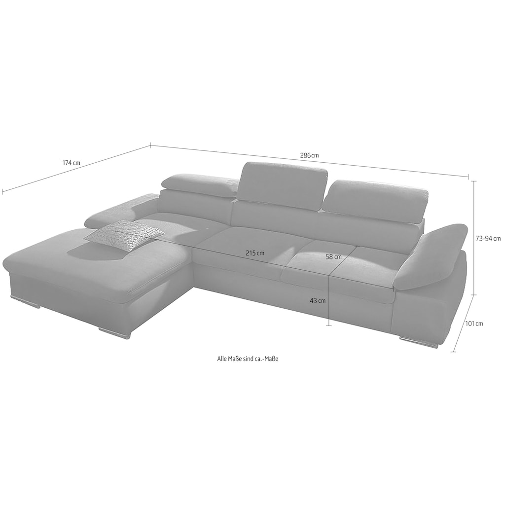 sit&more Ecksofa »Valantine L-Form«