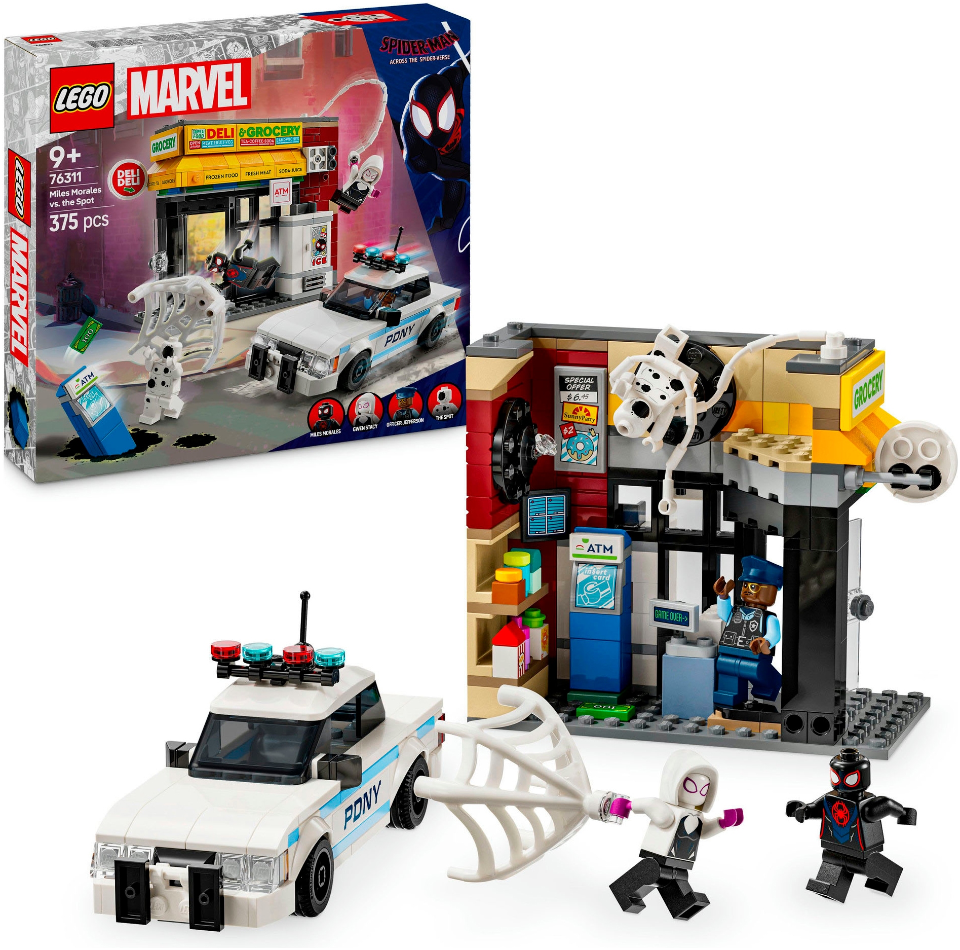 LEGO® Konstruktionsspielsteine »Spider-Verse: Miles Morales vs. Spot (76311), LEGO Super...