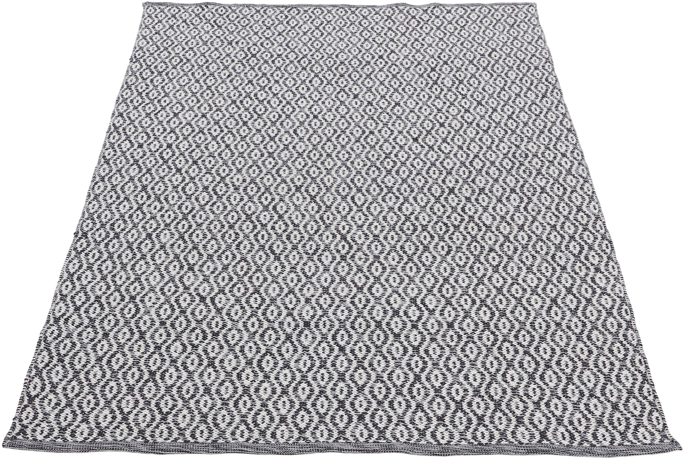 carpetfine Teppich »Frida 202«, 7 mm Höhe, Wendeteppich, 100% recyceltem Material (PET), Flachgewebe, Sisal Optik, Pflegeleicht und Robust, In- und Outdoor geeignet, Wetterfest und UV-beständig für Balkon, Terrasse, Garten, Wohn- und Schlafzimmer