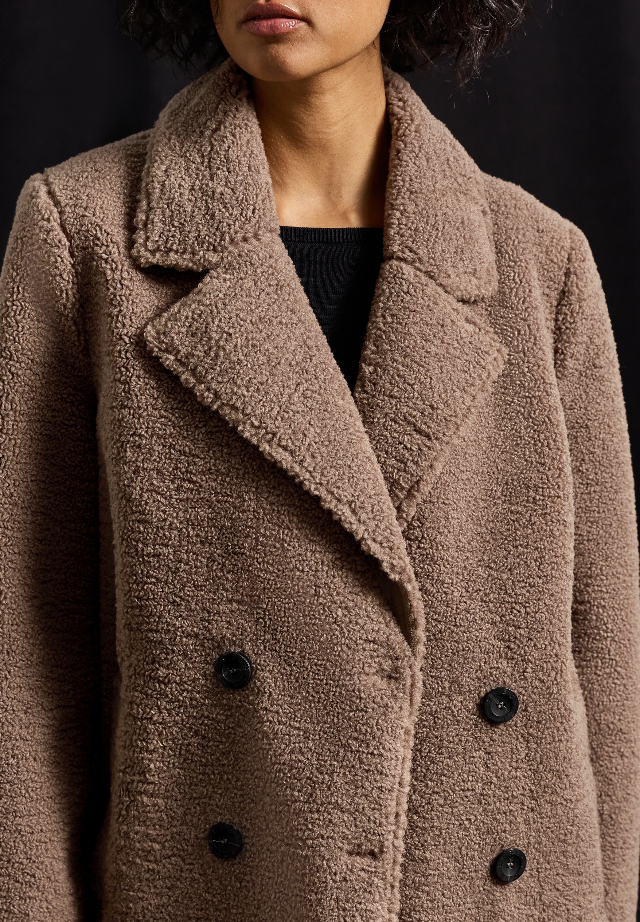 STREET ONE Caban mit Reverskragen und Knöpfen