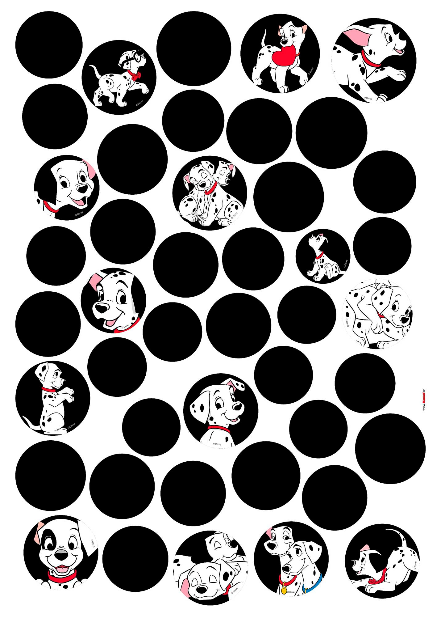 Komar Wandtattoo »101 (Breite x Dots«, | cm Wandtattoo 3 Dalmatiner XXL selbstklebendes Jahren 50x70 St.), mit Garantie online Höhe), (44 kaufen