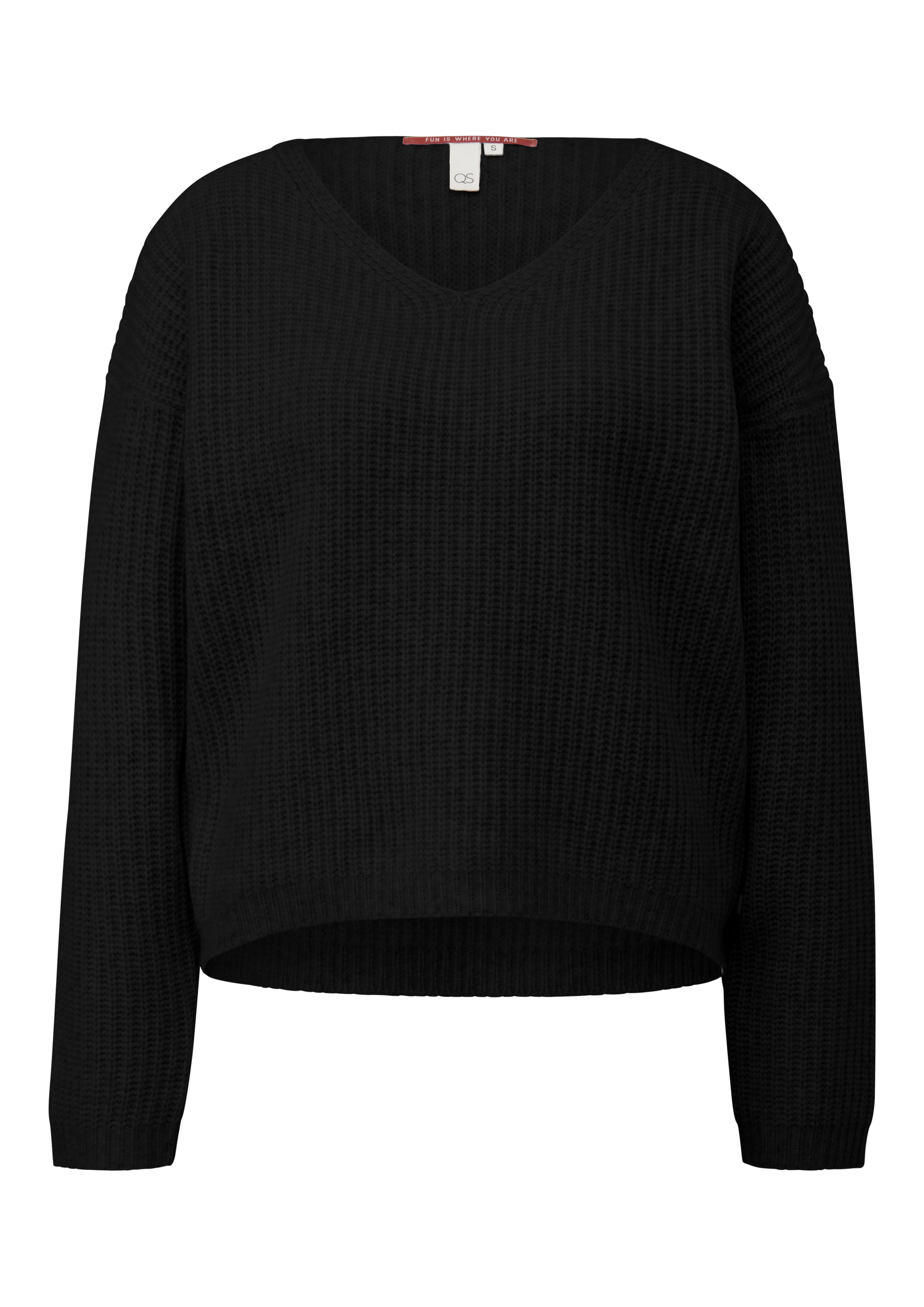 QS Strickpullover in Melange Optik