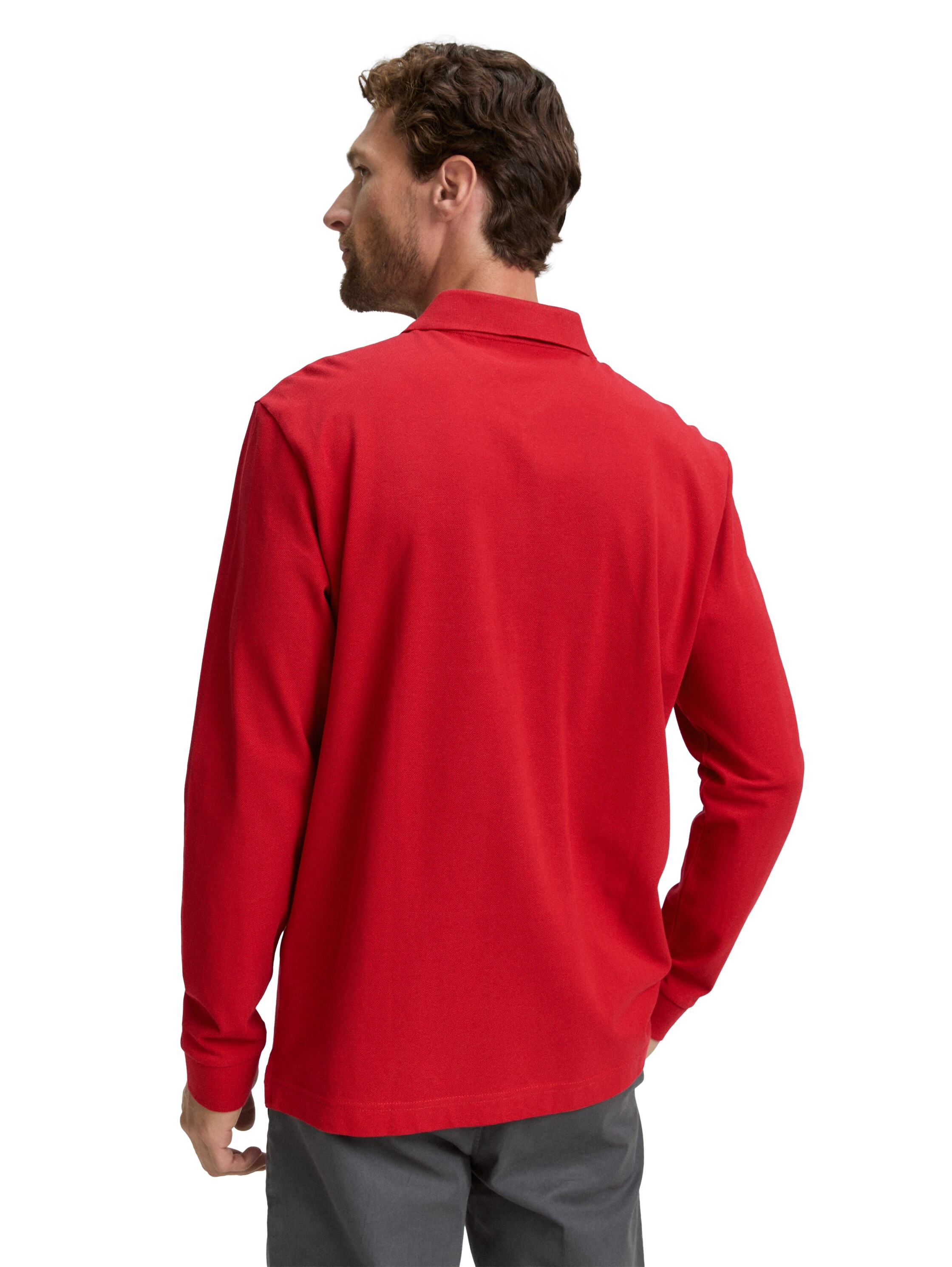 TOM TAILOR Langarm-Poloshirt, mit Logo-Stickerei