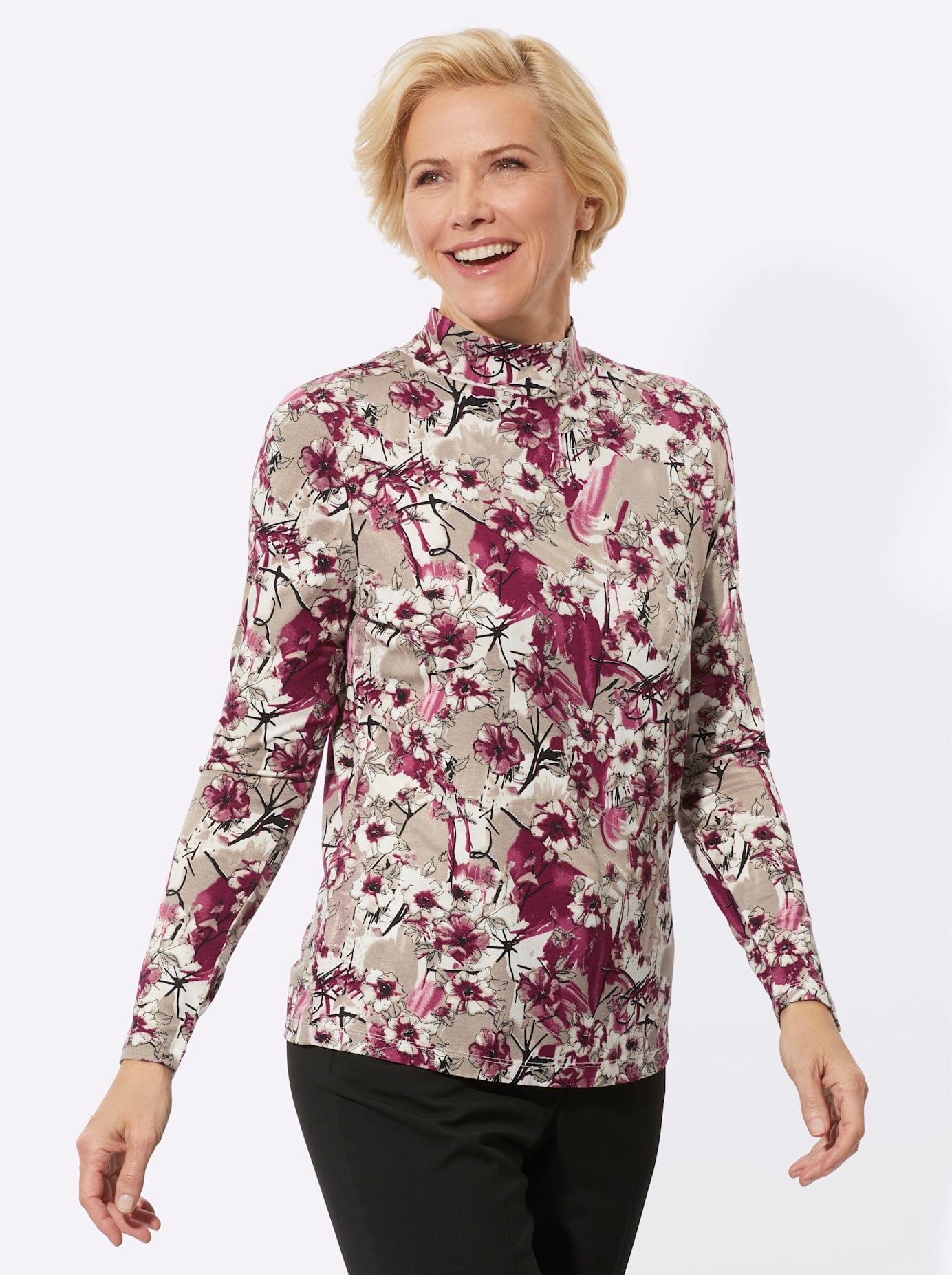 Classic Langarmshirt »Stehkragen-Shirt« 1 Stk.