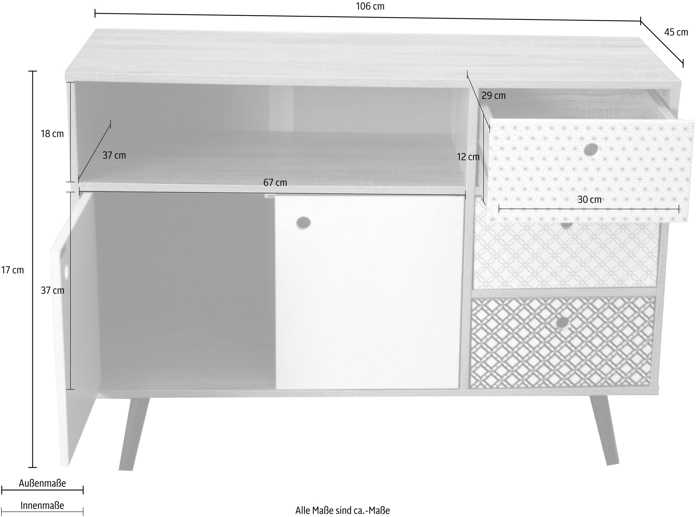 SIT Sideboard »Mailbox«, Dekoroberflächen im Scandi Look, Shabby Chic, Vintage