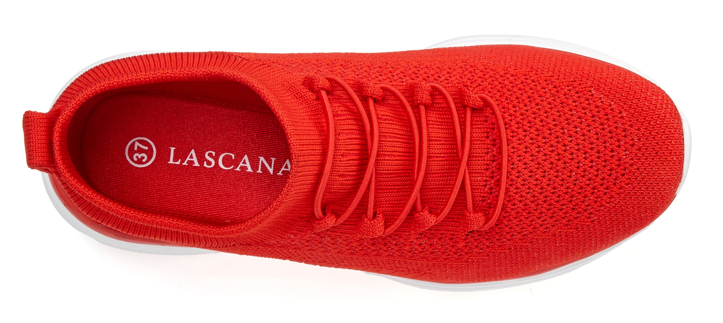 LASCANA Sneaker »Slipper, Halbschuh, ultraleicht und bequem,«, zum Reinschlüpfen mit elastischen Schnürbändern VEGAN
