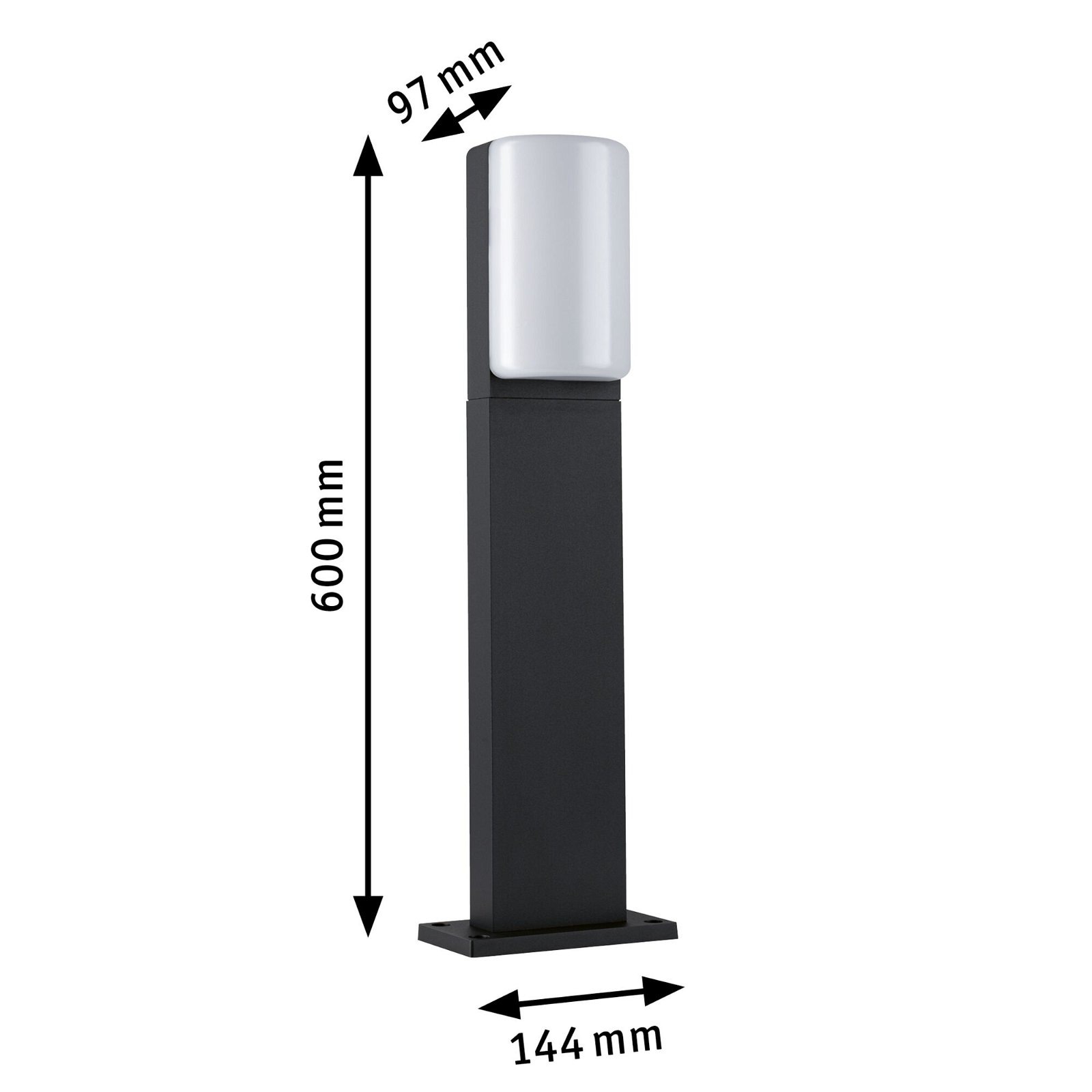 Paulmann LED Pollerleuchte »Bonnie IP44 600mm 3000K 8,5W 560lm 230VAnthrazit Aluminium«, 1 flammig