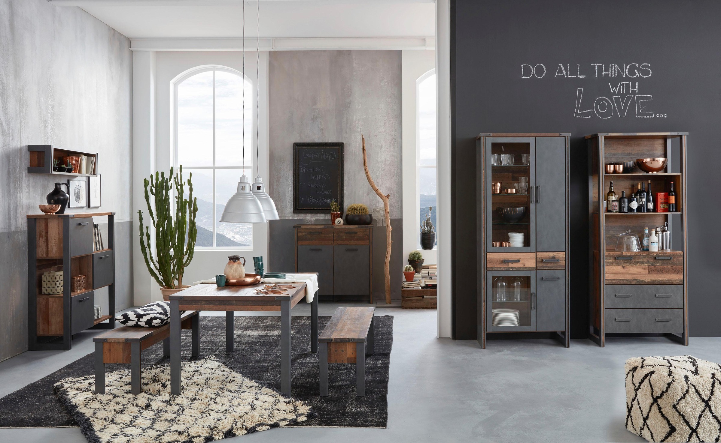 Home affaire Esstisch »Bristol«, Esszimmertisch im Industrial Style - Maße (B/T/H) 160/90/77 cm