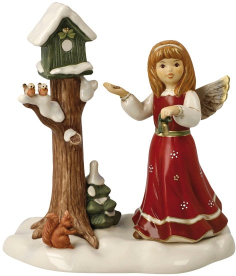 »Engel kaufen 14 cm«, Dekofigur Weihnachtsdeko, Höhe Sammlerfigur, Weihnachtsfigur, aus Kuschelzeit, ca. - Engelfigur bequem Goebel Steingut