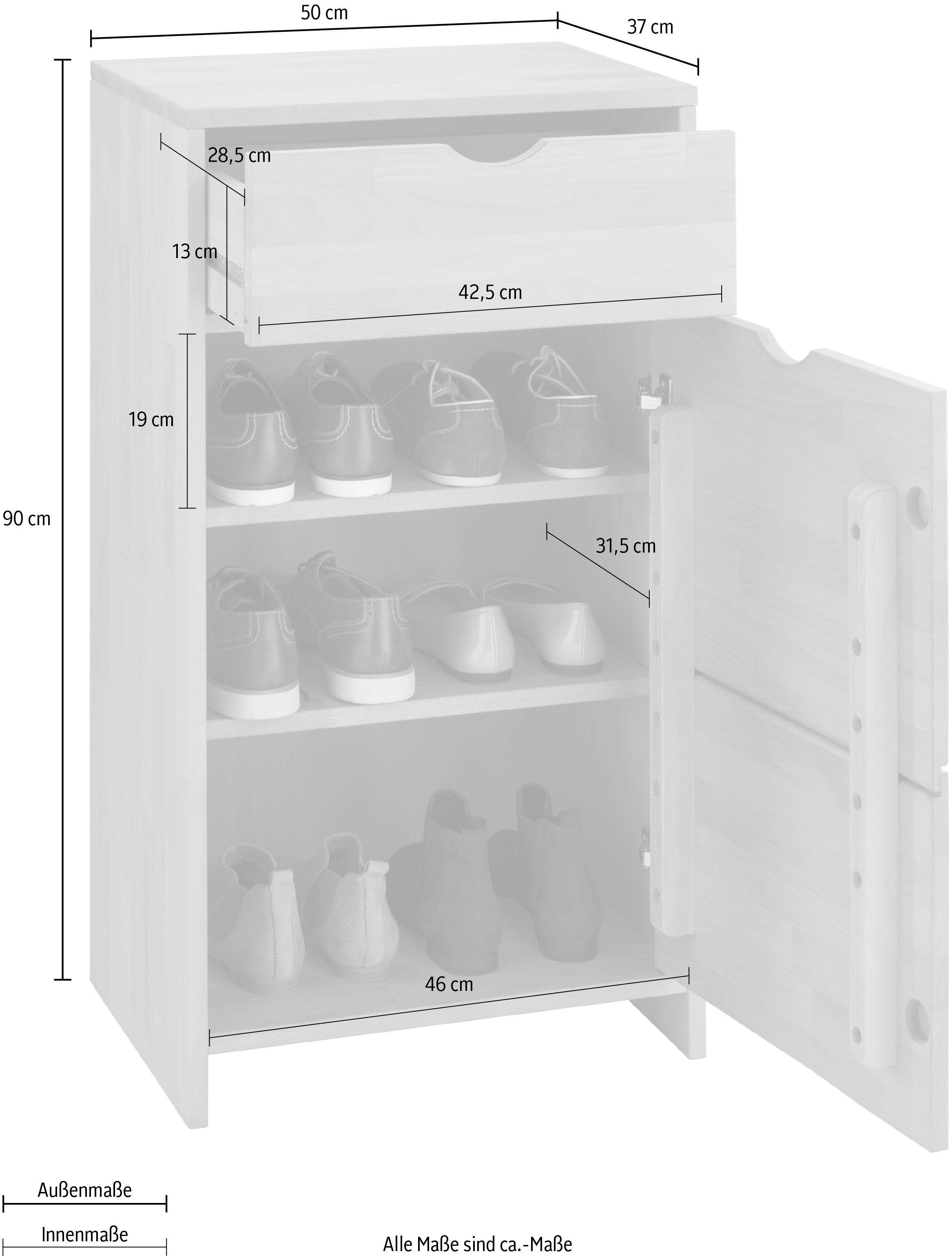 cm Raten auf Schuhschrank 50 kaufen Breite »Maximus«, Woltra
