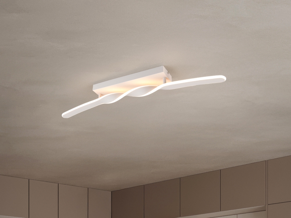 OTTO home LED Deckenleuchte »ADELLA, LED Deckenlampe 20W 2500 Lumen CCT 2700-6500K Lichtfarbe« LED-Board 1 Stk. warmweiß - kaltweiß Fernbedienung, dimmbar, Nachtlicht Memoryfunktion, Metall warm grey