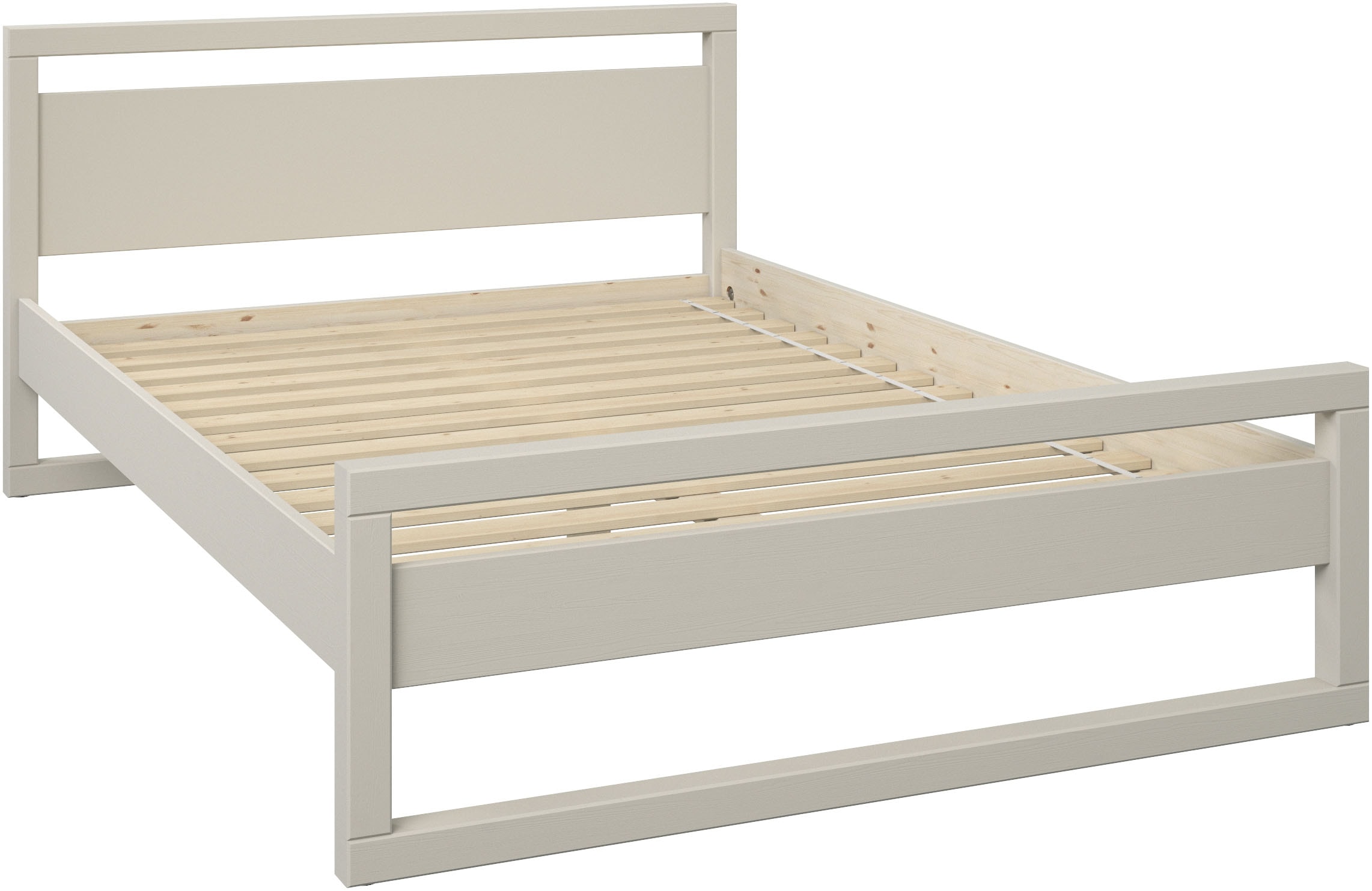 OTTO home Massivholzbett »Wellow , Kaschmir-Beige-Beige, Kiefer, inklusive Lattenrost« nordisch-modern, bis 180 kg belastbar, FSC® & Made in Europe