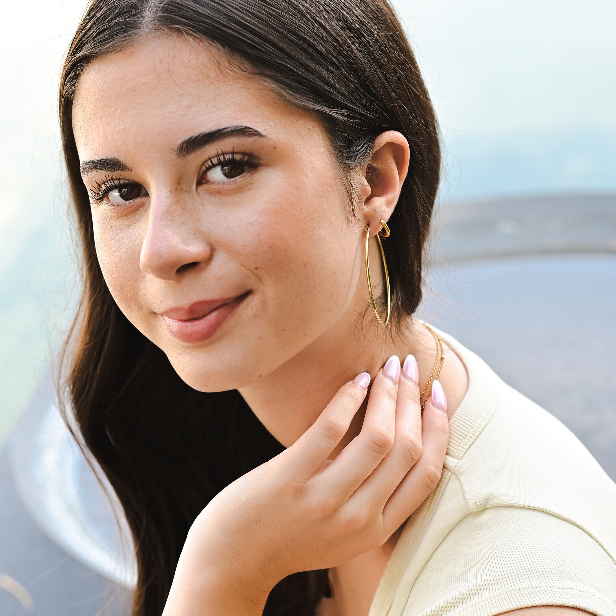 Adelia´s Paar Creolen »Damen Ohrringe ¿ Creole aus Edelstahl«