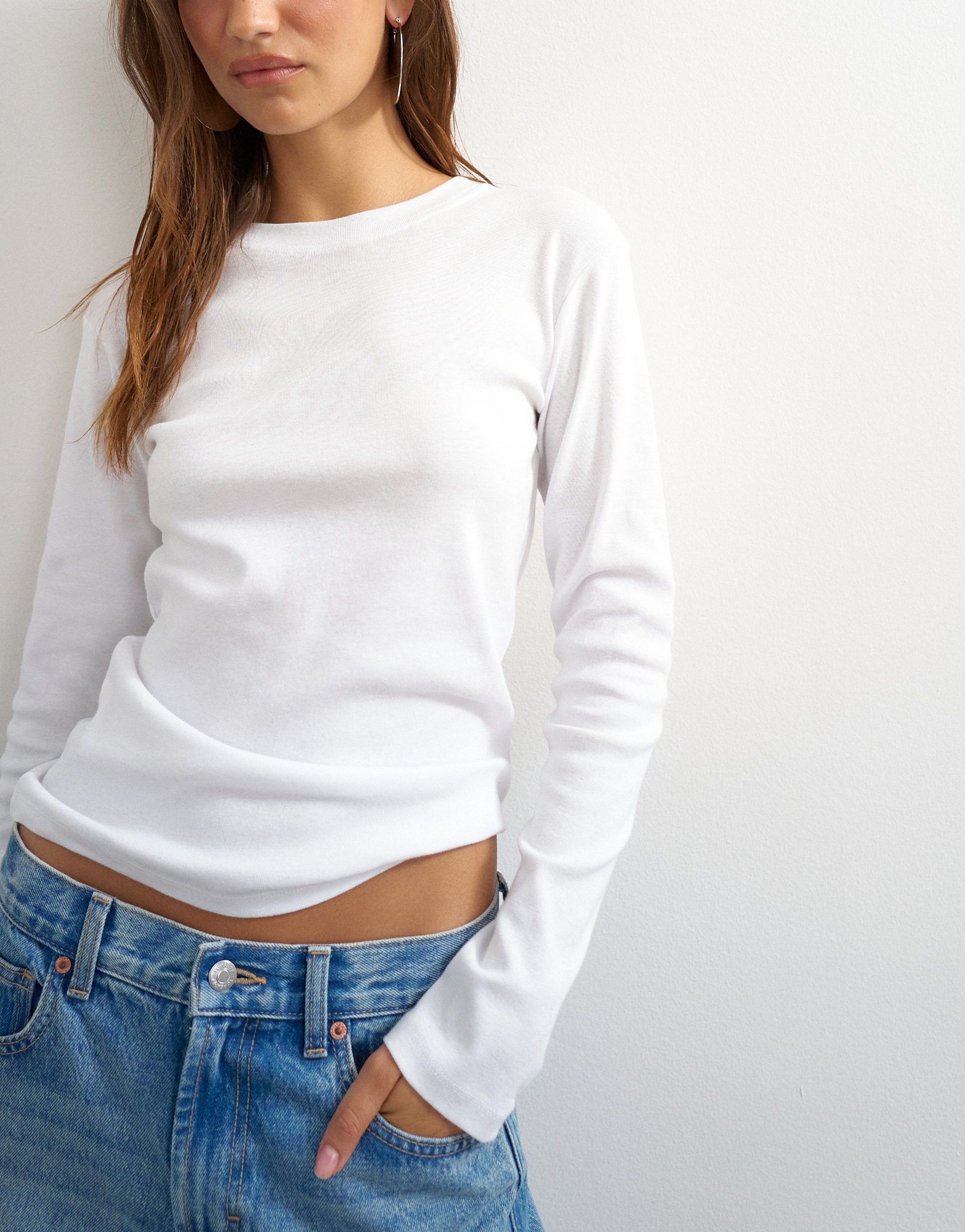 TOPSHOP Langarmshirt »TSEVERYDAY LS TOP JRS NOOS« Baumwolle, regular fit