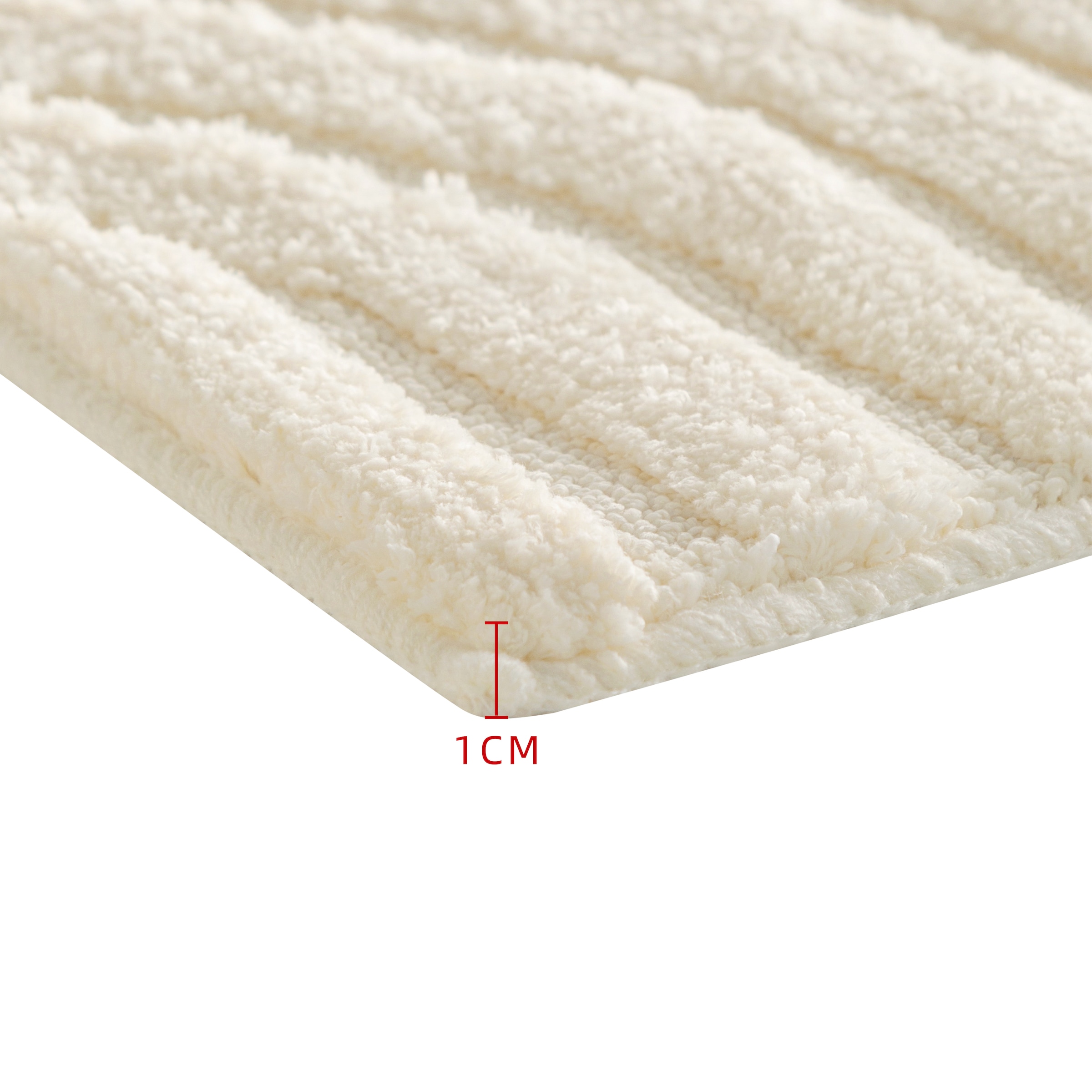 my home Badematte »Regona Scandi, Badvorleger, Badezimmer Teppich, Duschvorleger«, strapazierfähig, Badteppich, Uni Farben, Hoch-Tief-Effekt, modernes Muster