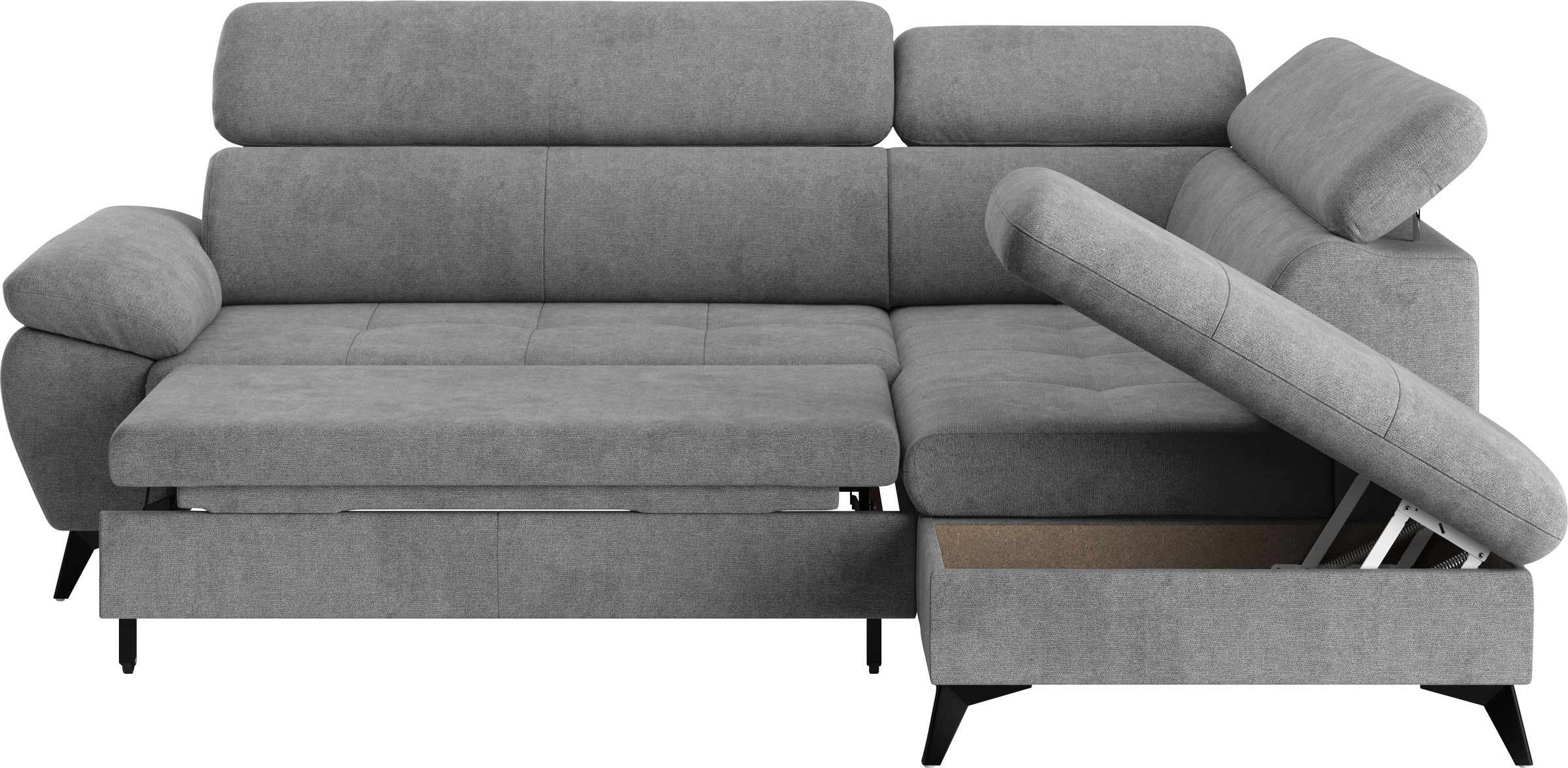 COTTA Ecksofa »Hudson L-Form«, mit Kopfteilverstellung, wahlweise mit Bettfunktion & Bettkasten