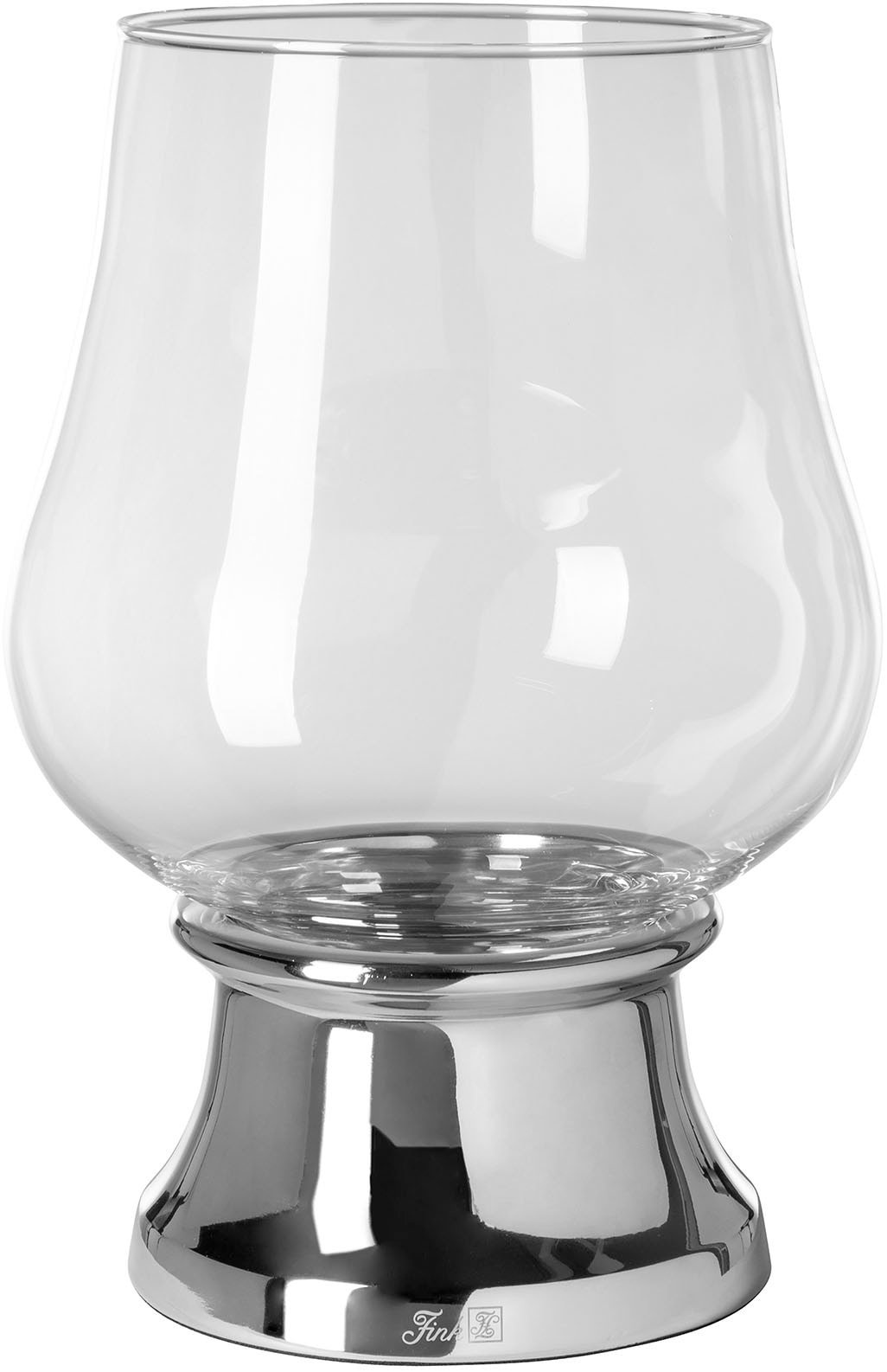 Fink Windlicht "PALINA" Kerzenhalter mit Glas, vernickelt