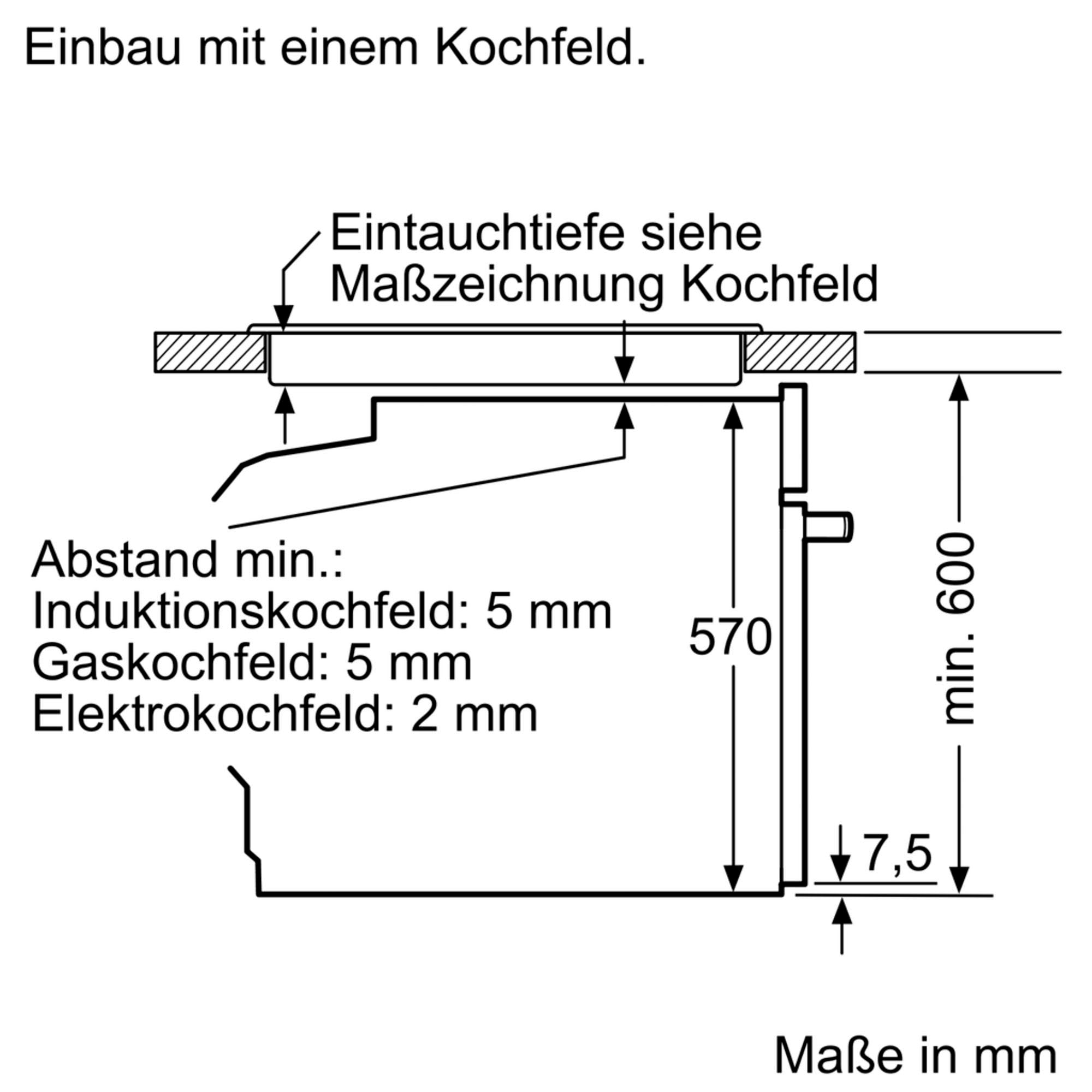 SIEMENS Einbaubackofen  »HR574ABR0«, mit Teleskopauszug nachrüstbar, Pyrolyse-Selbstreinigung