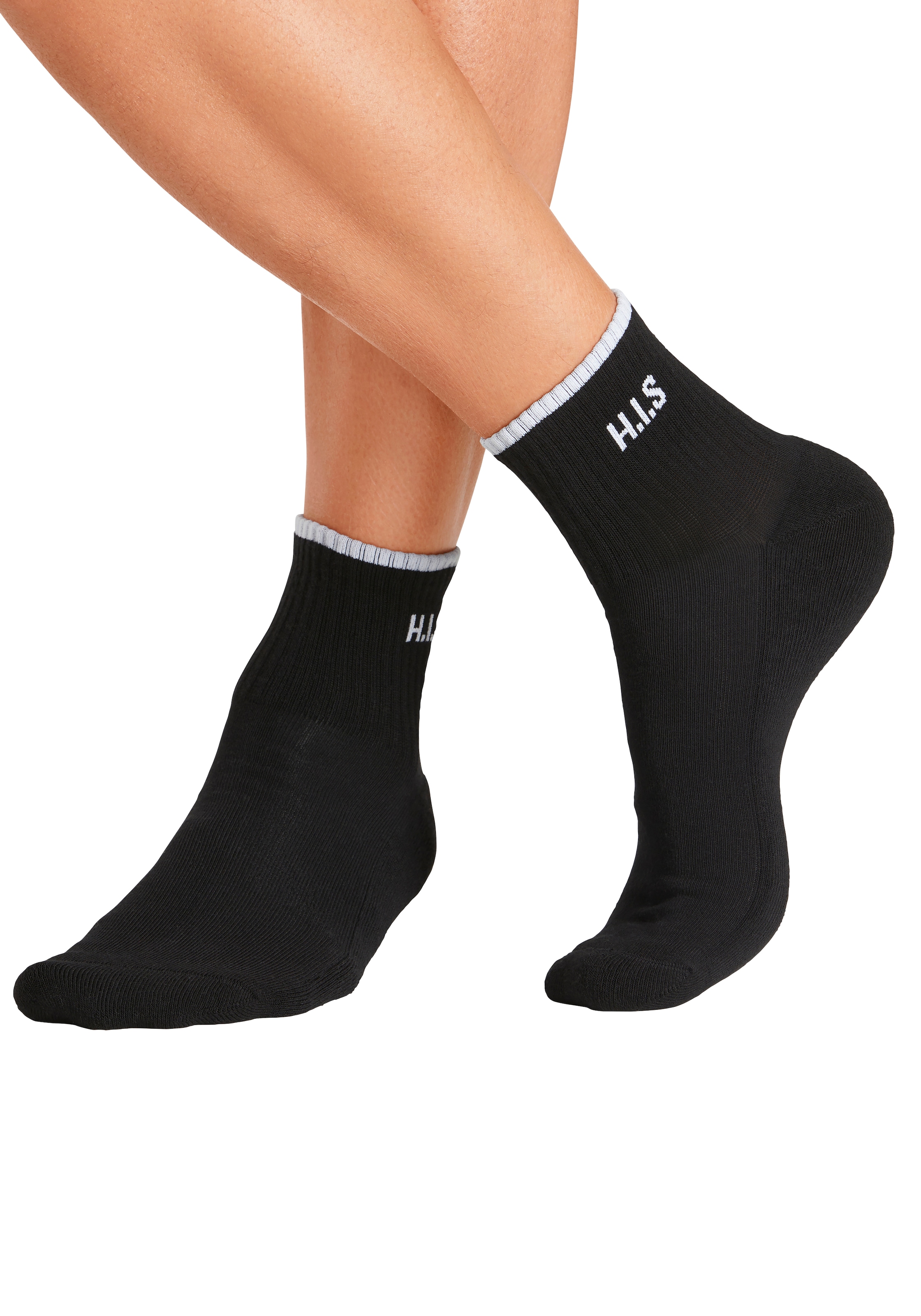 H.I.S Sportsocken »Kurzsocken«, (Packung, 6 Paar), mit Frottee & verstärkten Belastungszonen