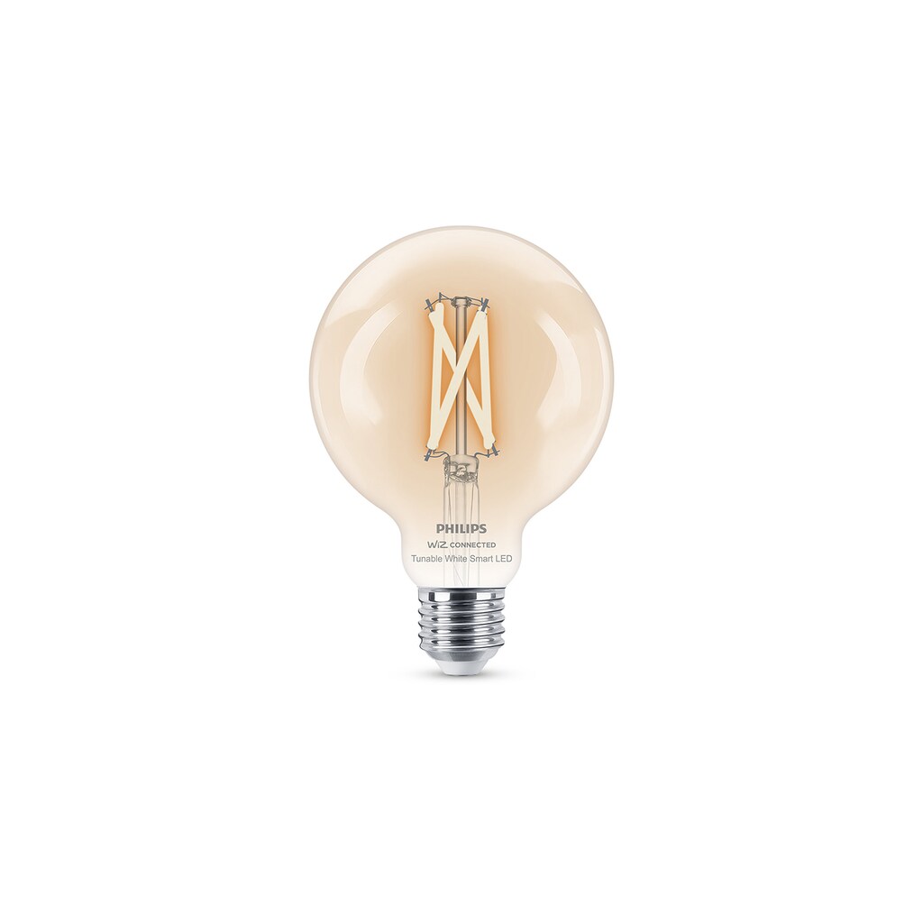 Philips Smarte LED-Leuchte »Filament Lampe 60W G95 E27 CL 1PF/6«