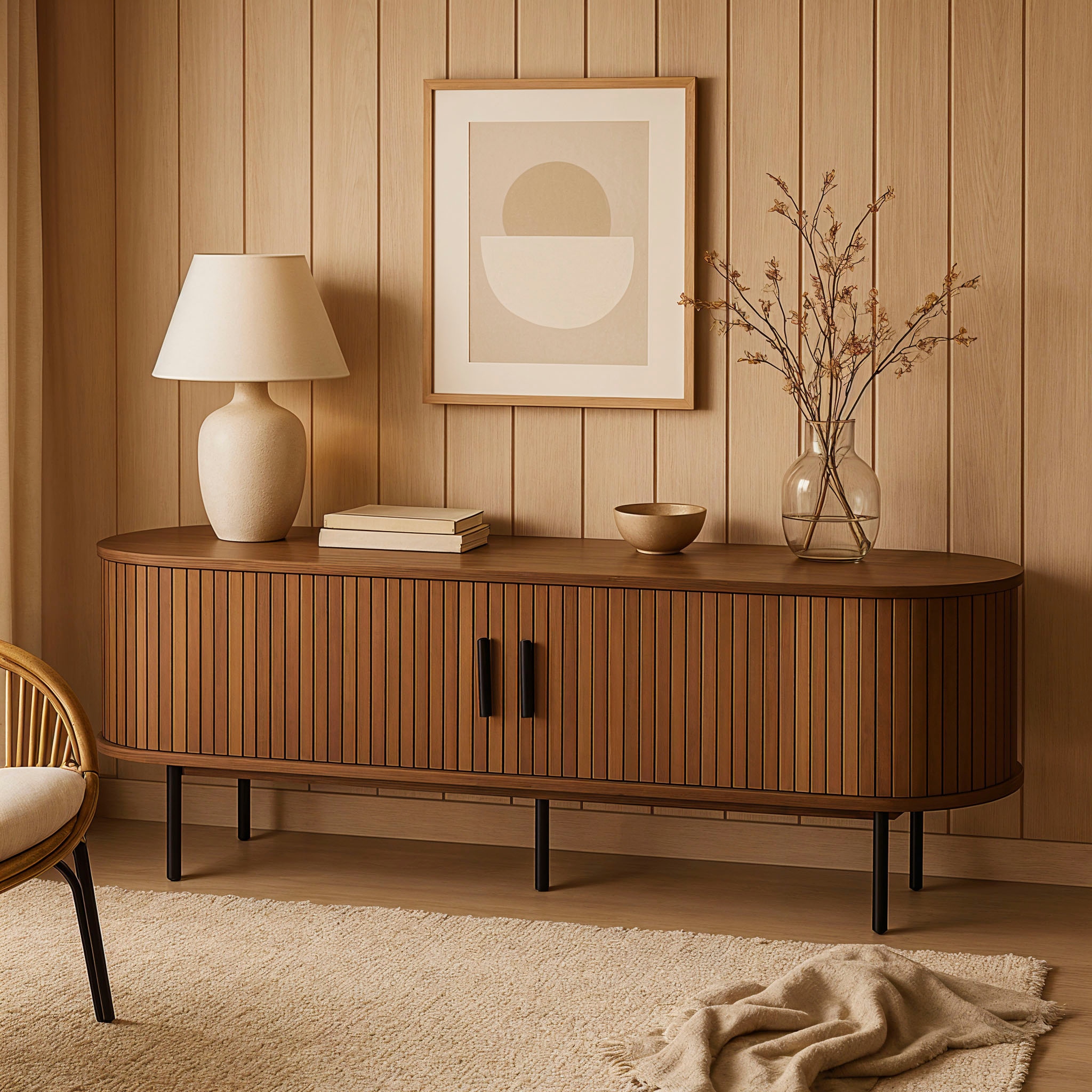 Möbilia Lowboard 2 Schiebetüren