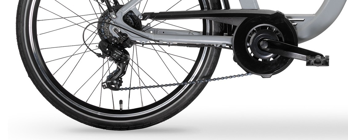 MBM »Elektro-Citybike RHEA  24 Zoll, grey«