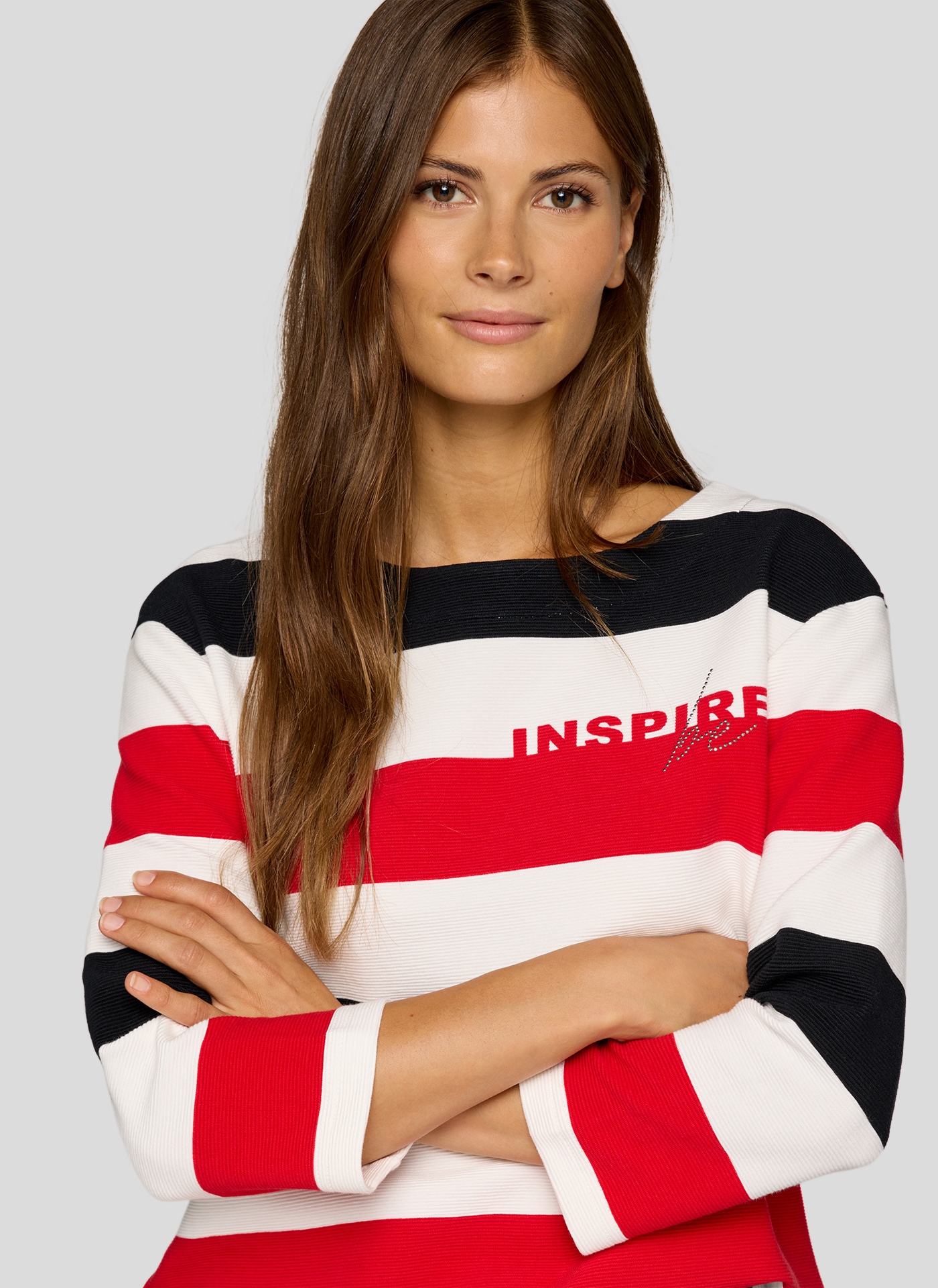 Rabe 3/4-Arm-Shirt, gerippte Struktur