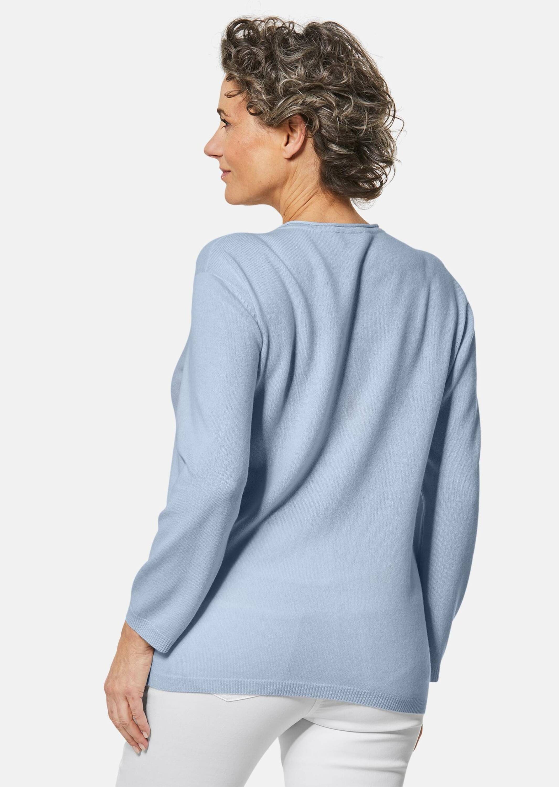 GOLDNER Strickpullover »Kurzgröße Kaschmirpullover mit V-Ausschnitt«