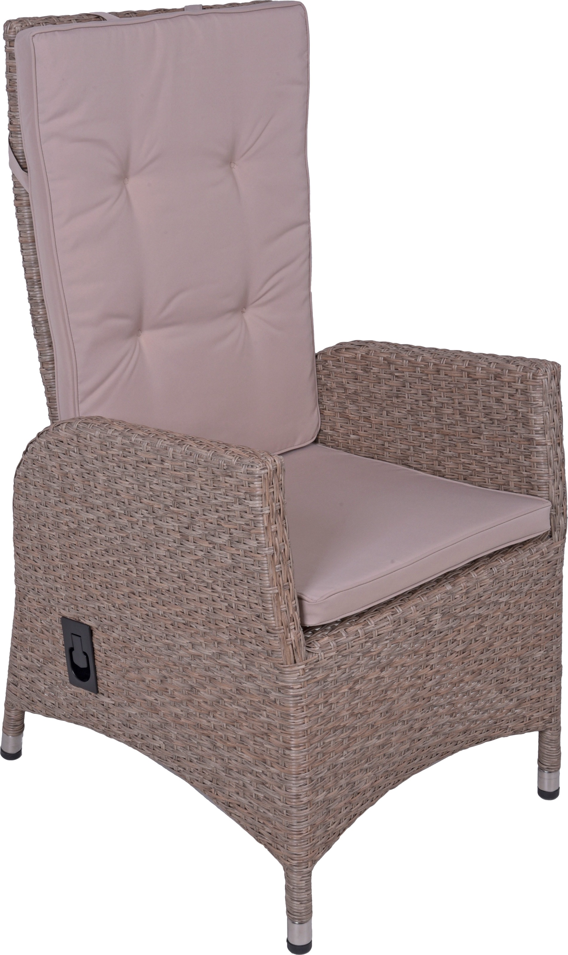 Garden Pleasure Garten-Essgruppe », Tischgruppe »BRAGA Set 03« , weidenbraun« Set, 5 Stk. tlg. 4 Sessel, mit Gasfedern, Tisch LxB: 180x90 cm, inkl Auflagen