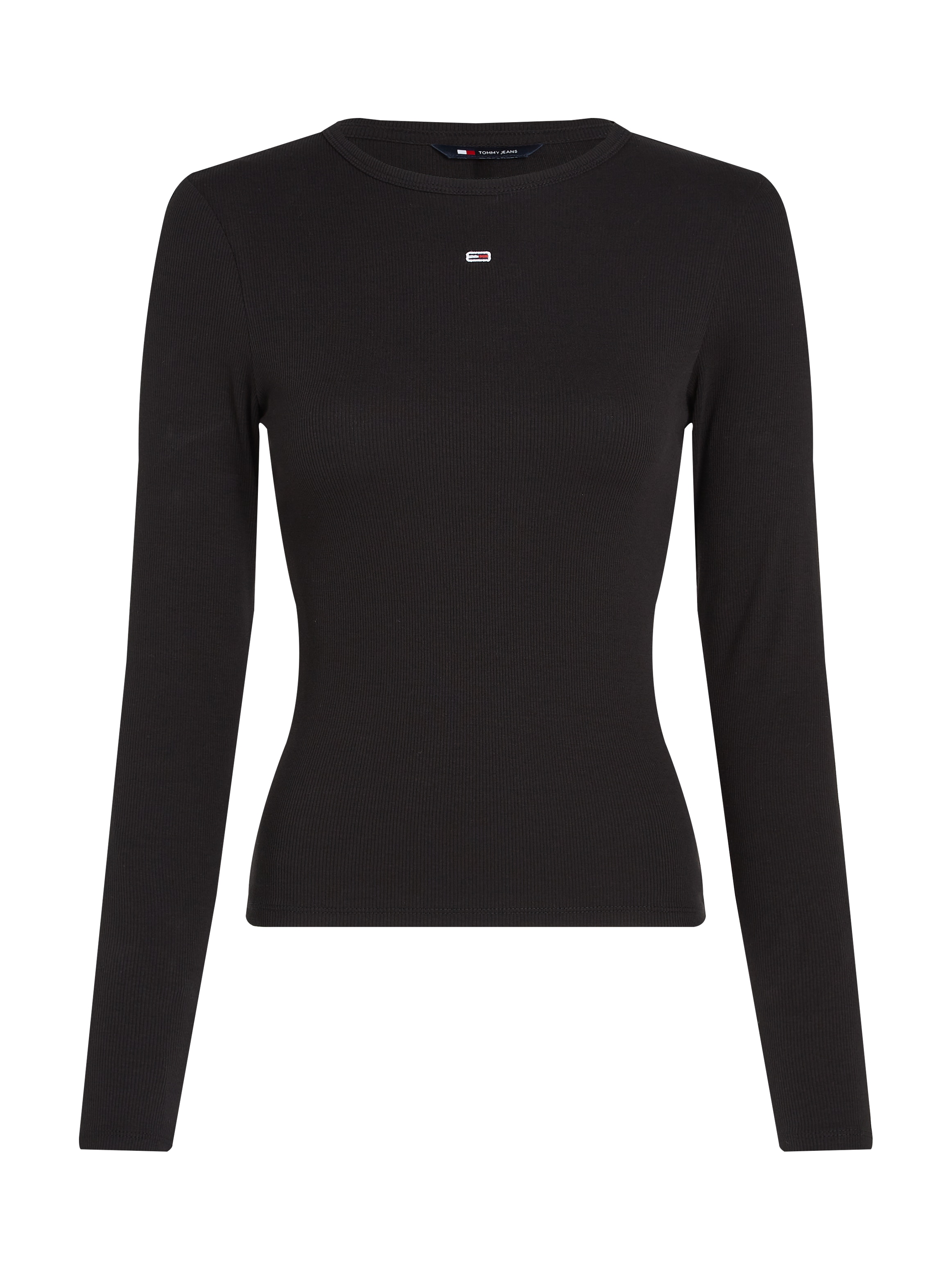 Tommy Jeans Langarmshirt »TJW SLIM ESSENTIAL RIB LS«, mit Logostickerei