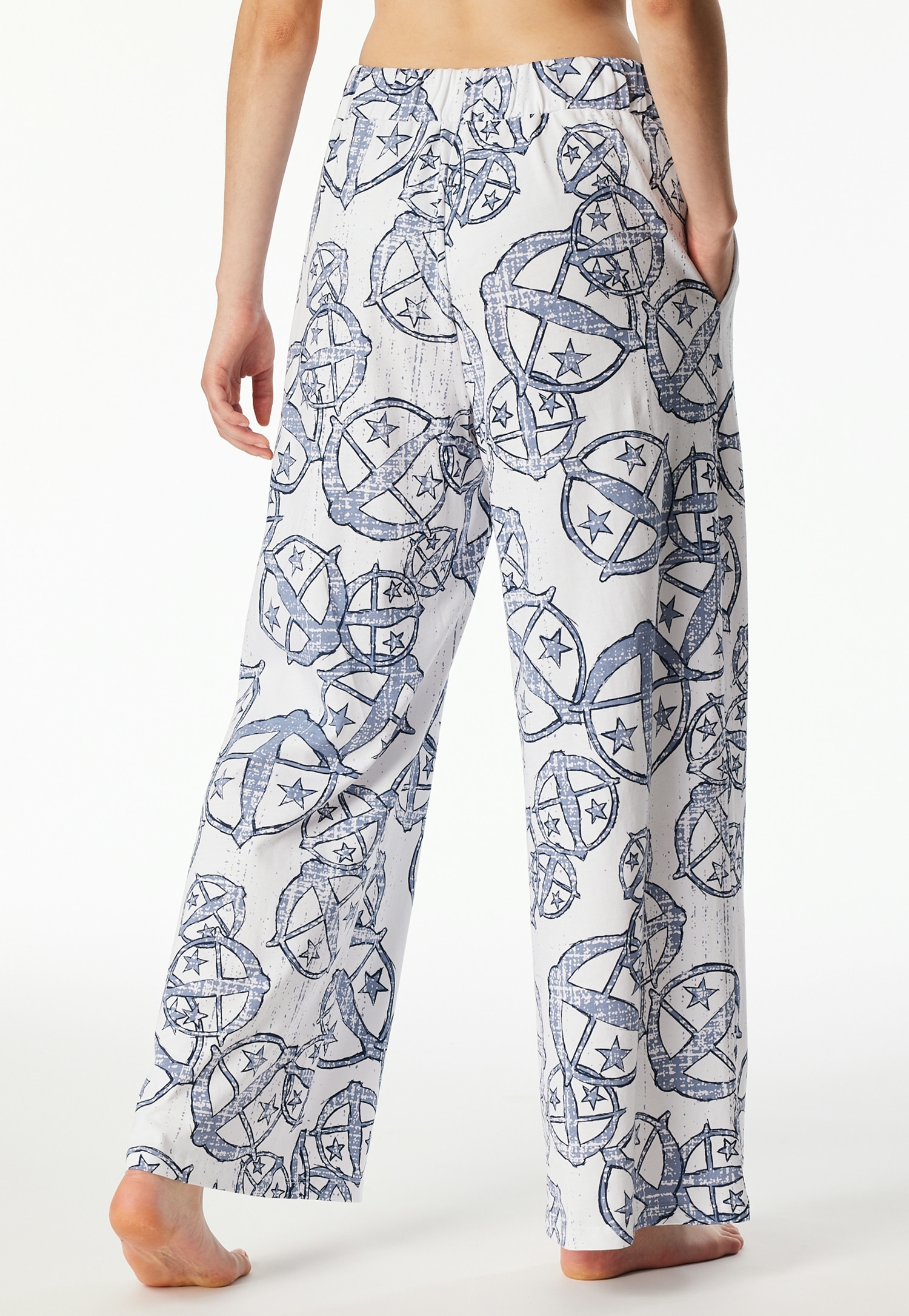 Schiesser Pyjamahose »Mix + Relax«  seitliche Taschen, weites Bein, Baumwolle, Bindekordel