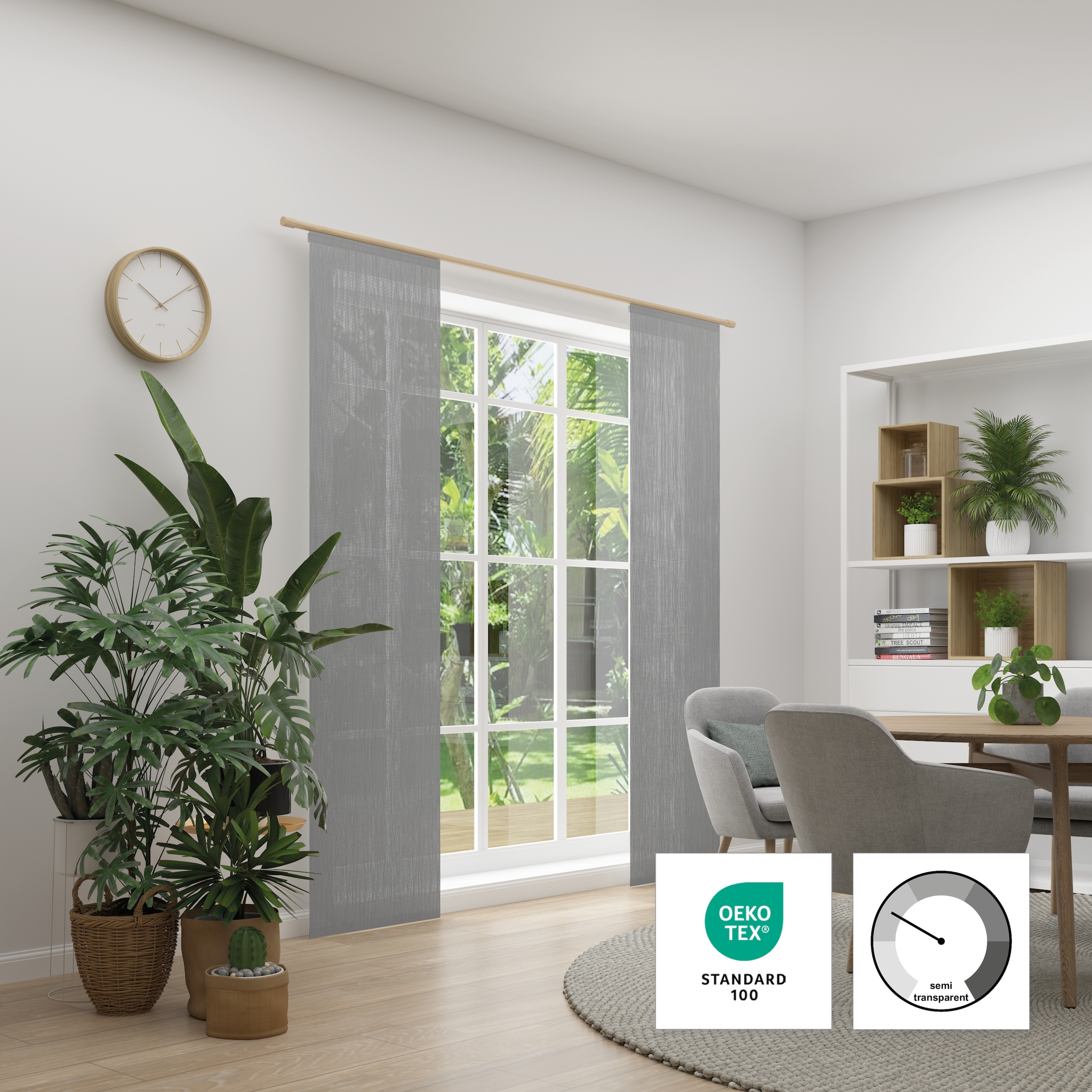 Neutex for you! Schiebegardine »RAYA« Paneelwagen 1 Stk. tlg. Grafische Linienstruktur