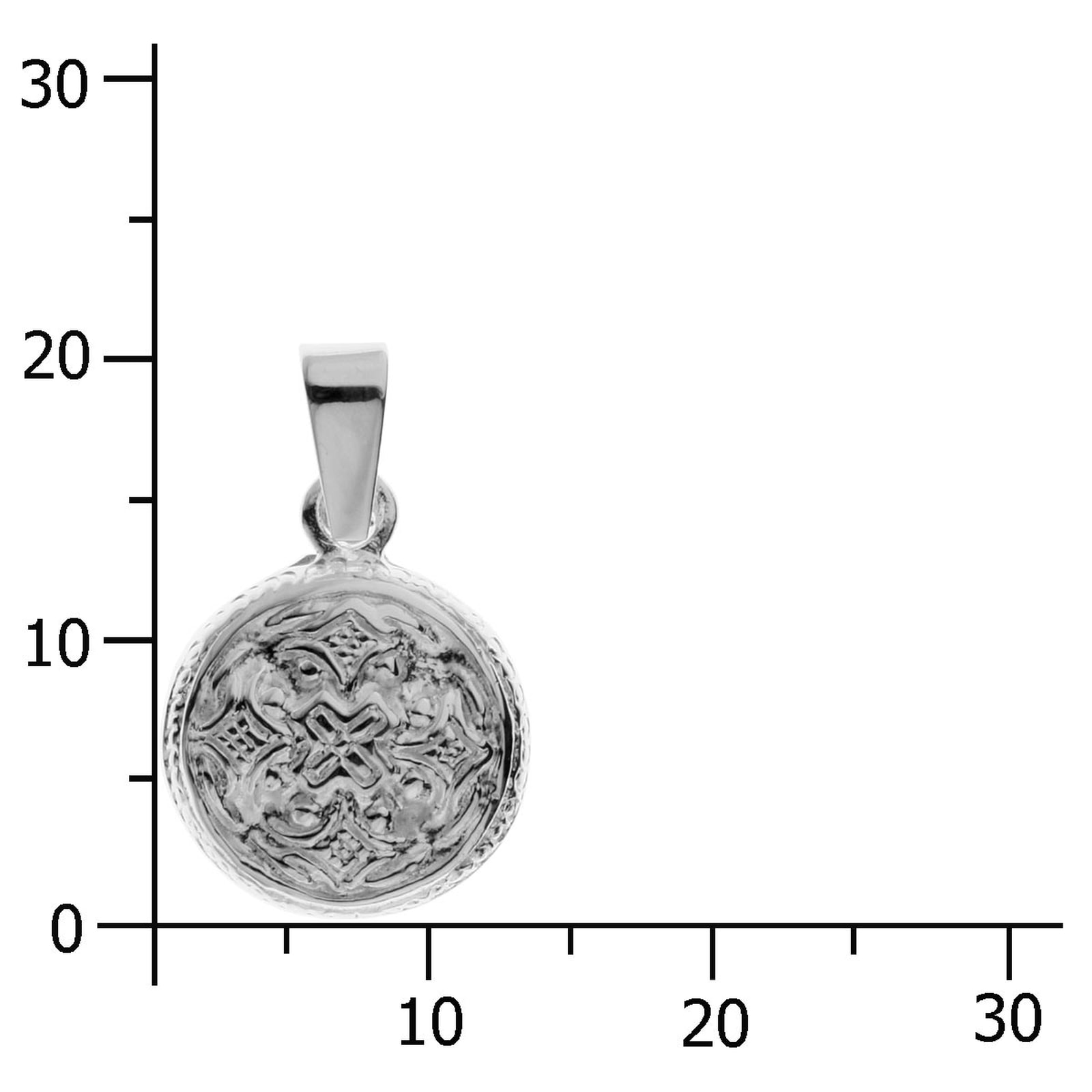 OSTSEE-SCHMUCK Kettenanhänger »- Hiddensee 13 mm rund - Silber 925/000 -,«