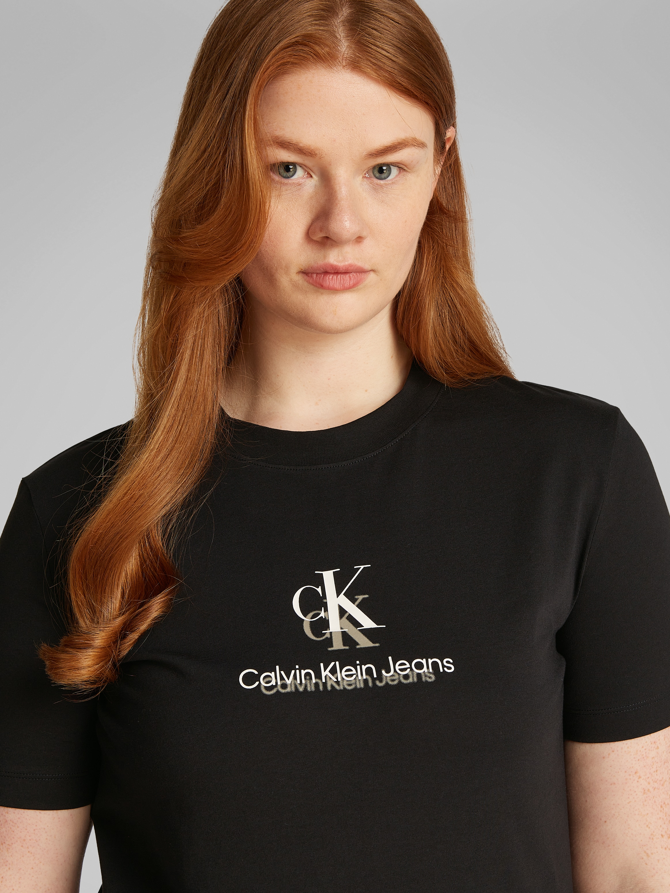 Calvin Klein Jeans Plus T-Shirt »PLUS SHADOW GRAPHIC REGULAR TEE«, in großen Größen
