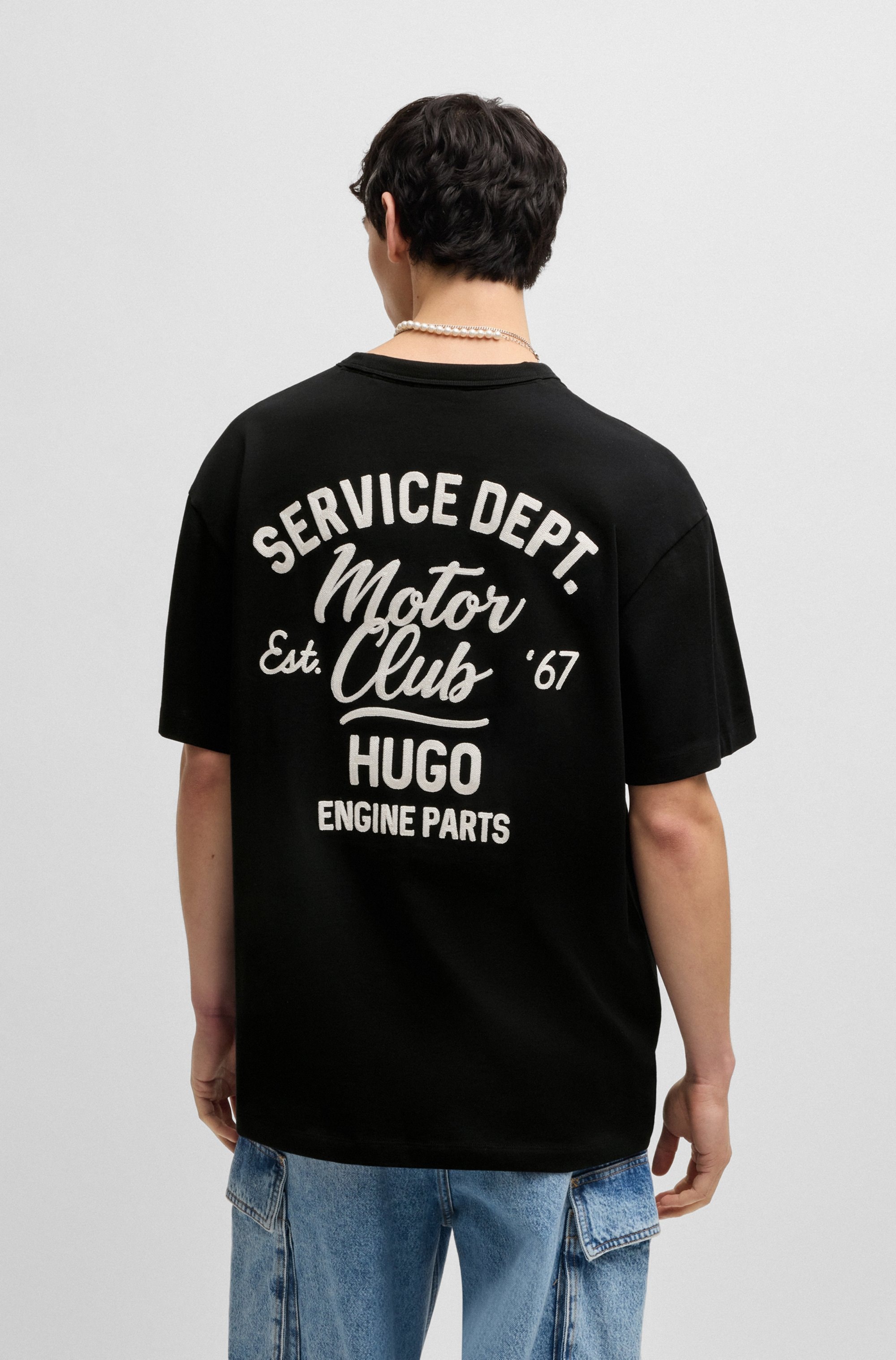 HUGO Blue T-Shirt »Nampie«, mit großem Aufdruck